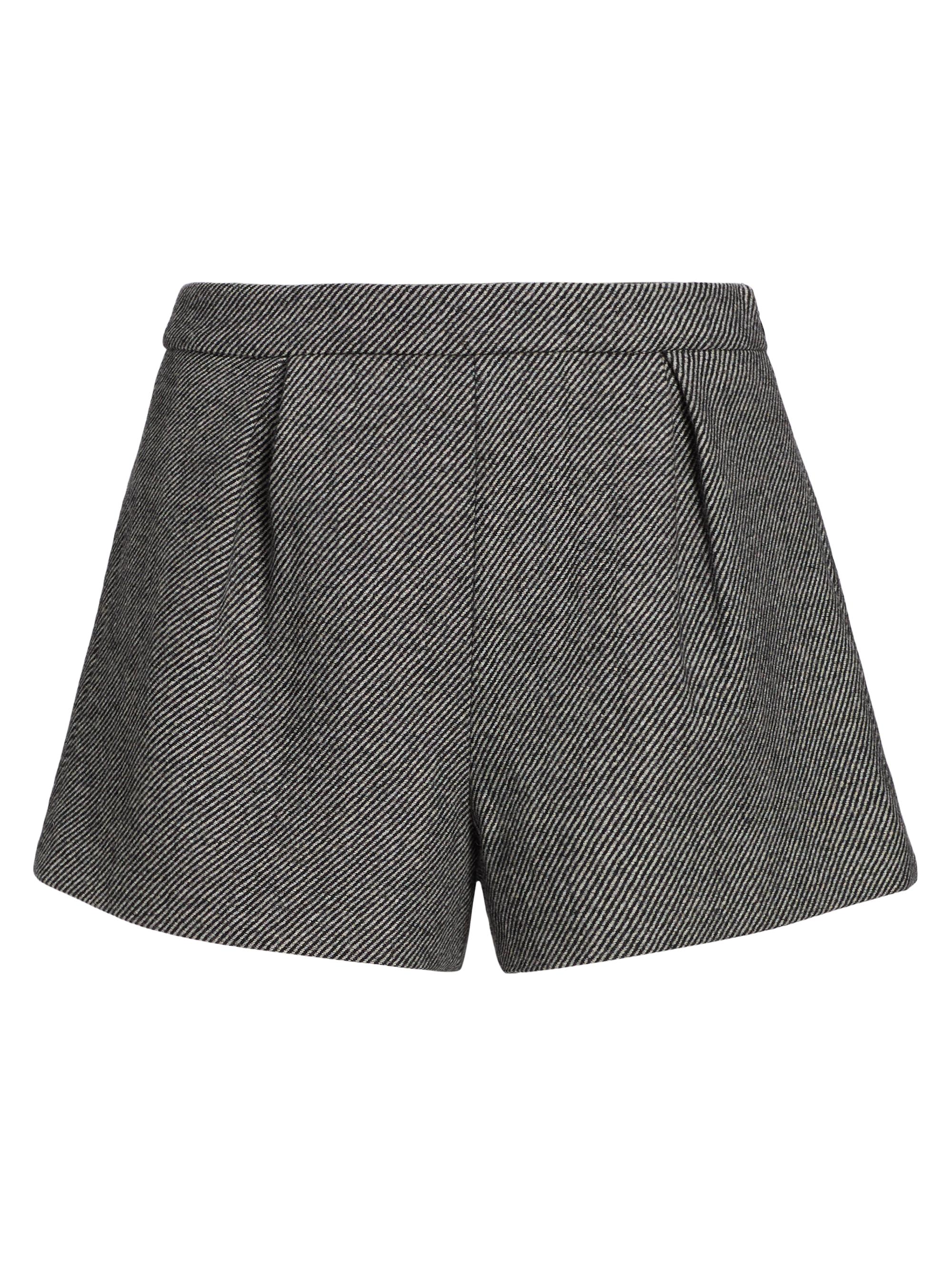 Milly Women's Drew Wool-Blend Shorts - Grey Multi