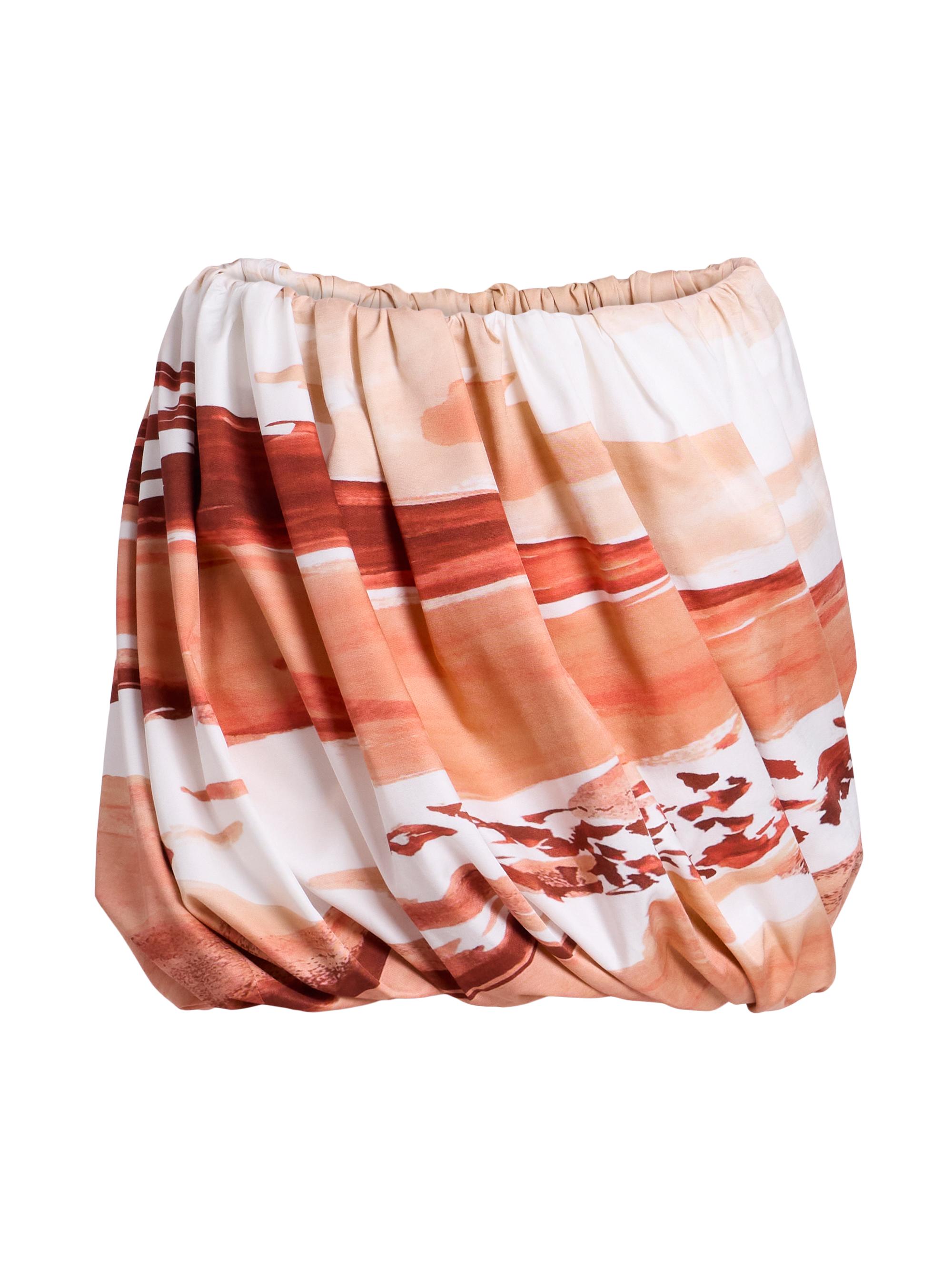 JW Anderson Women's Abstract Print Bubble-Hem Miniskirt - Red White