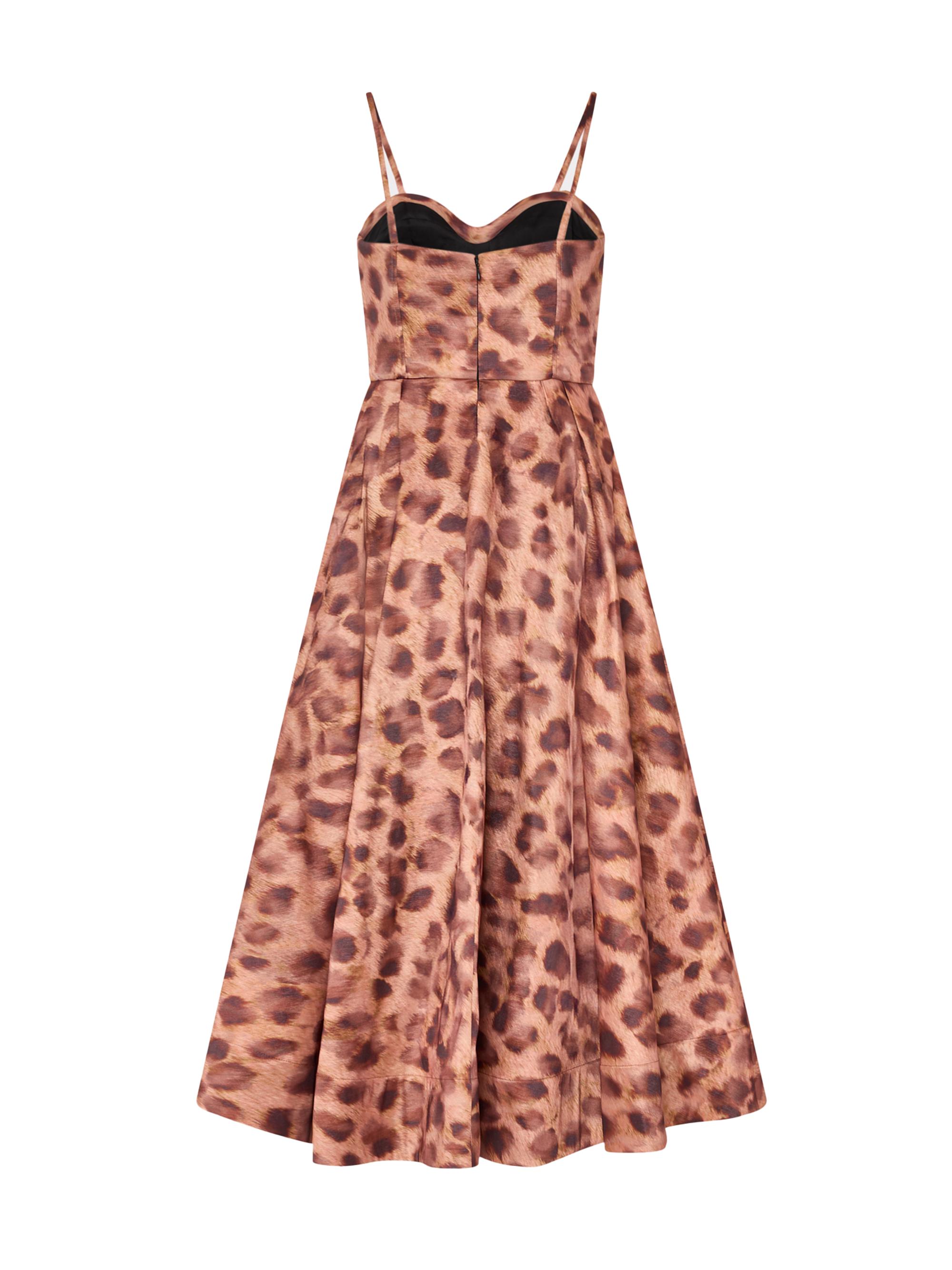 Milly Queen Leopard-Print Bustier Midi-Dress | Saks Fifth Avenue