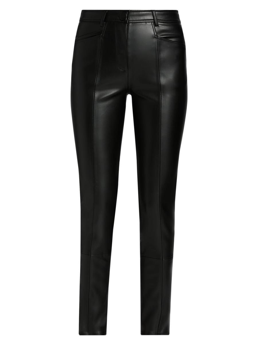 Milly Women's Rue Faux-leather Pants In Black