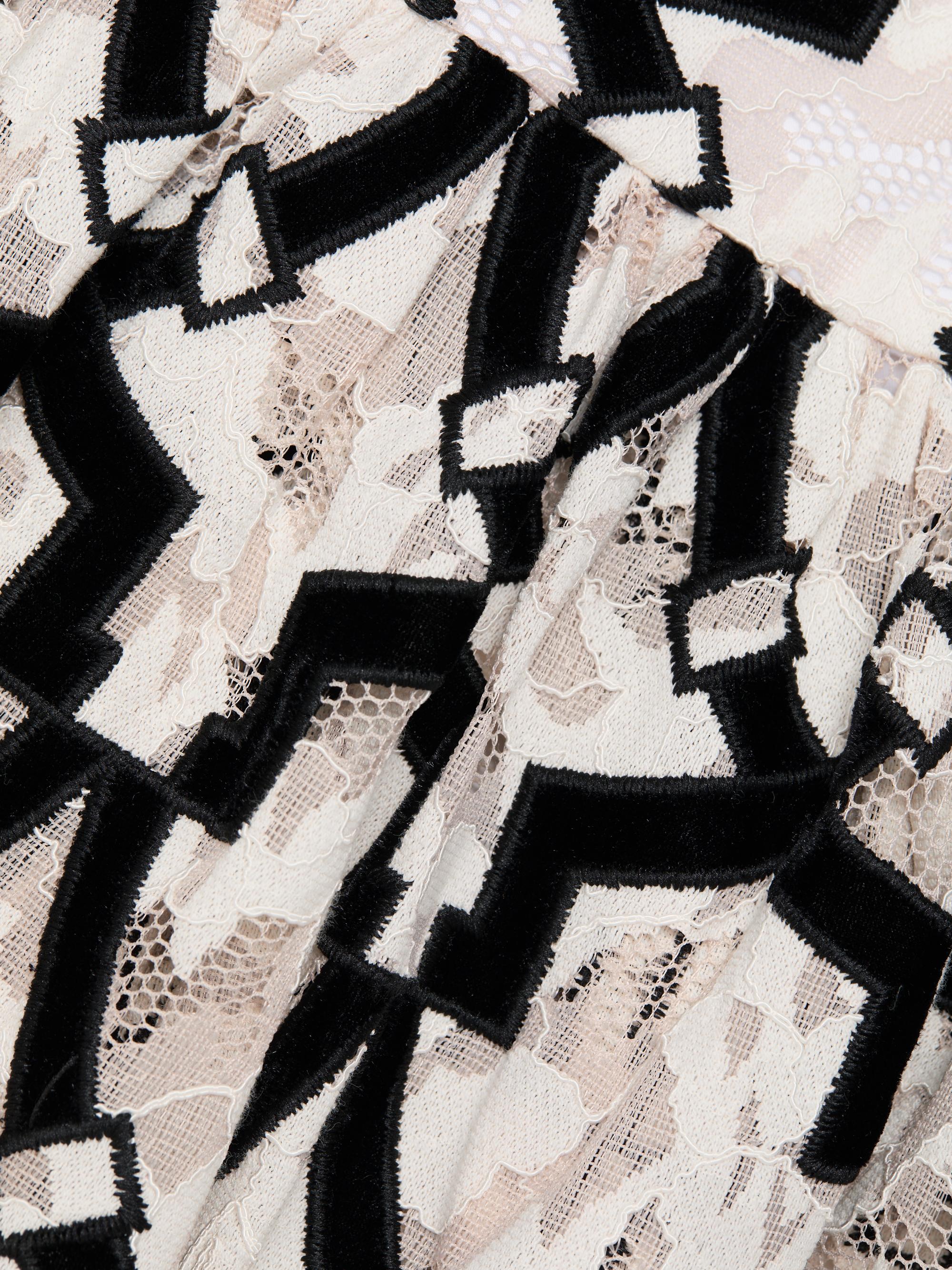 Milly Willa Velvet Flock Lace Minidress | Saks Fifth Avenue