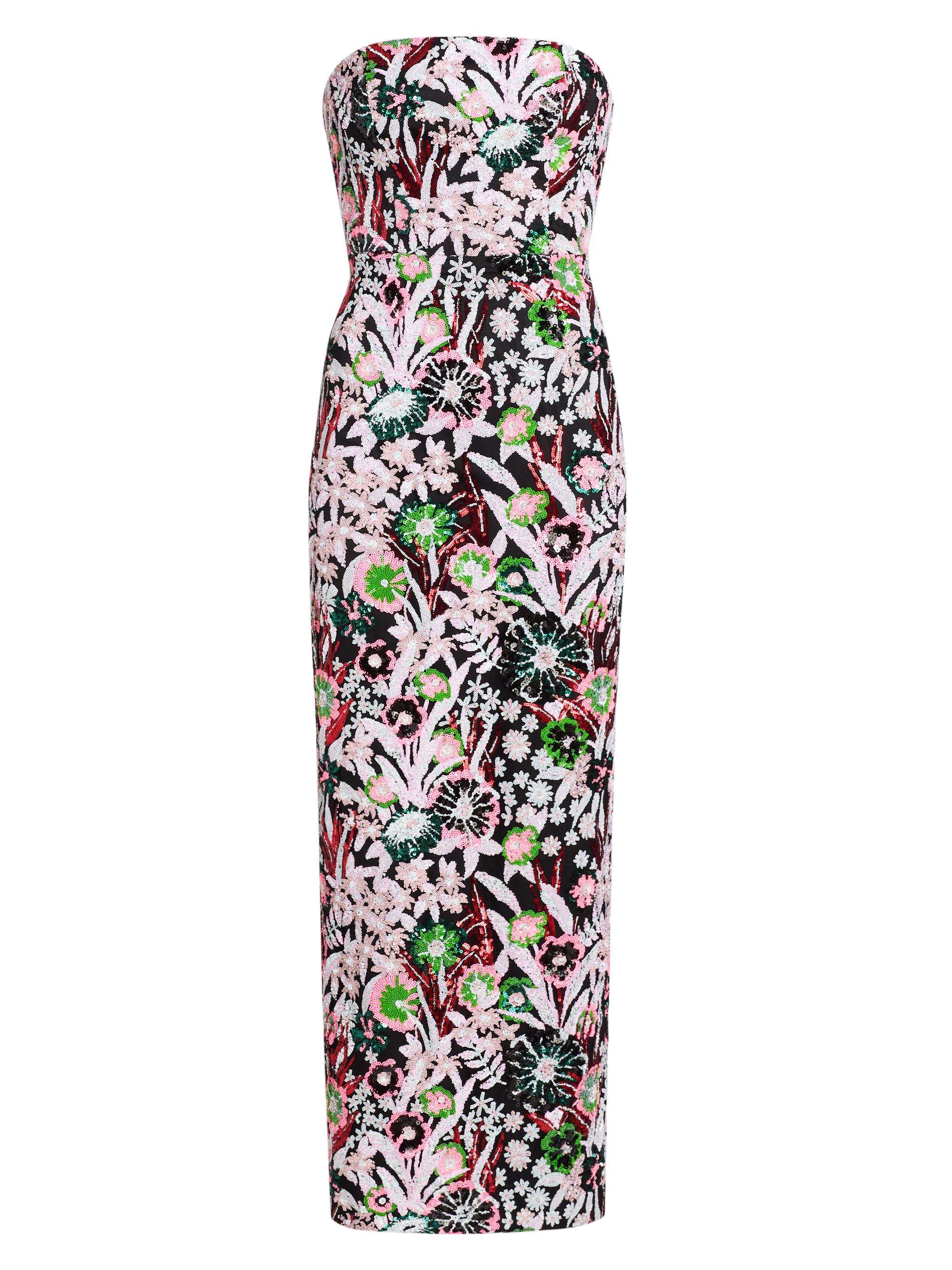 Milly Orion Strapless Dress - Light Pink Multi