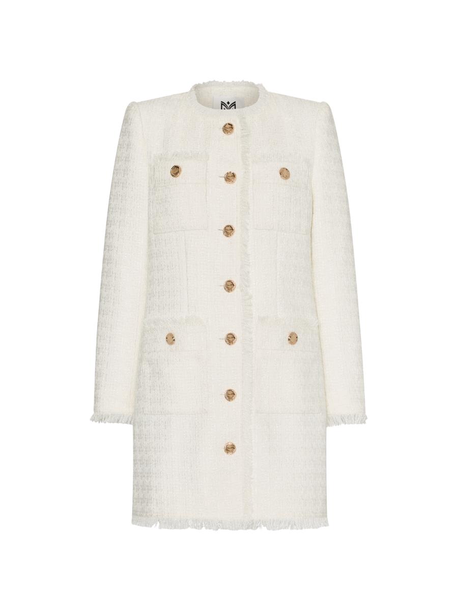 Milly Women's Neile Bouclé Long Jacket In Sand