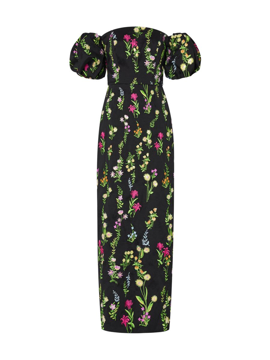 Milly Women's Nira Bloom Floral-embroidered Off-the-shoulder Maxi Dress In Multi