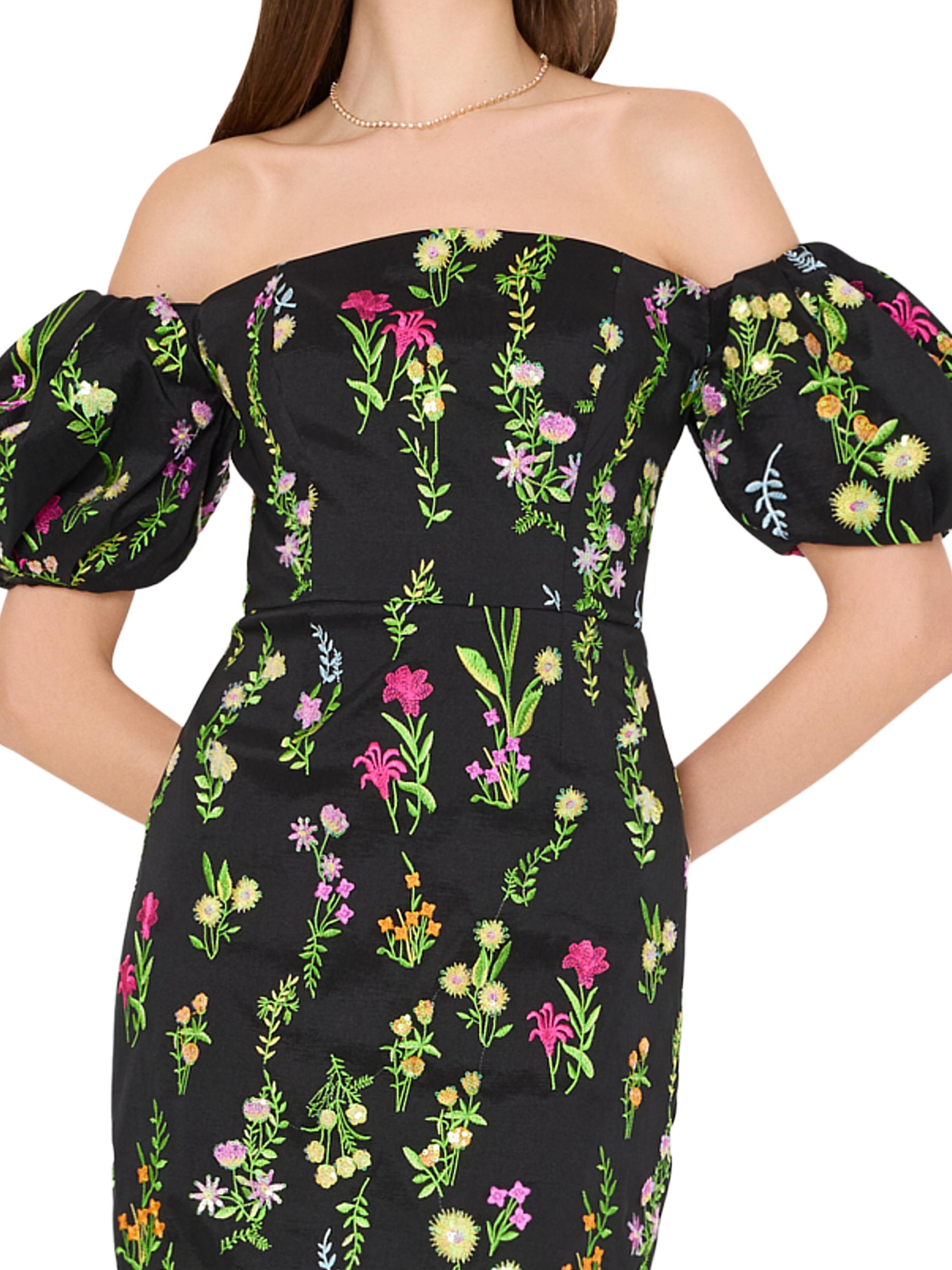 Milly Nira Bloom Floral-Embroidered Off-The-Shoulder Maxi Dress | Saks  Fifth Avenue