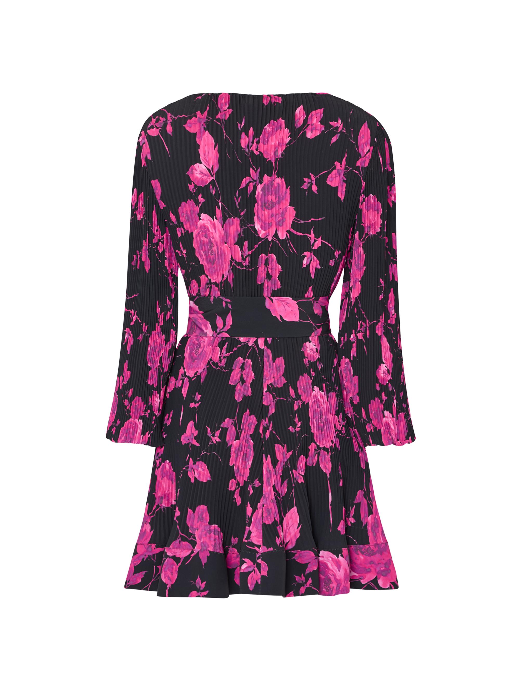 chinese dress ladies Liv Pleated Dress in Wine main image 0