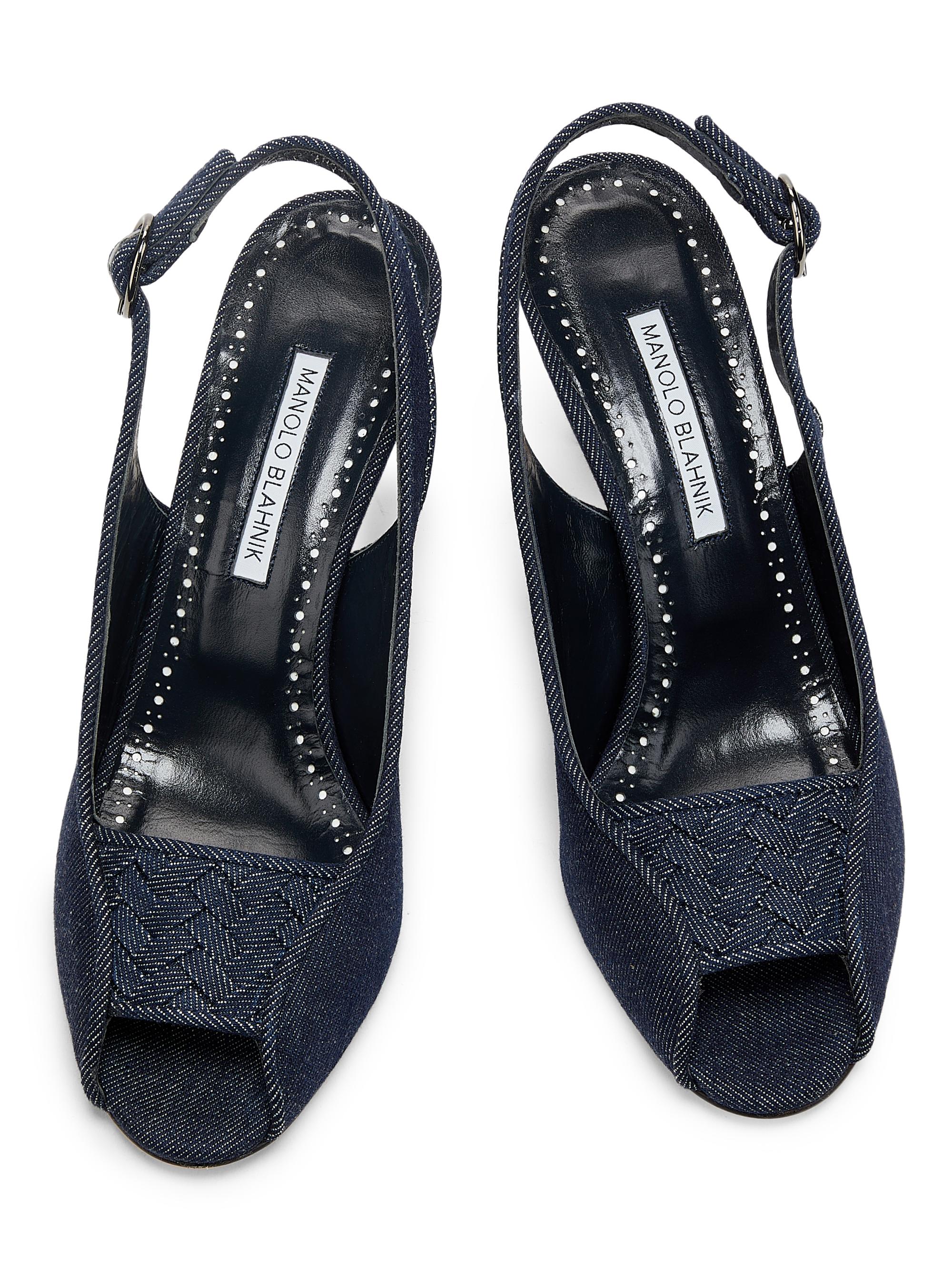 みー様　MANOLO BLAHNIK ネイビー デニムサンダル MANOLO BLAHNIK マノロブラニク サンダル MARTAMOD マルタモド