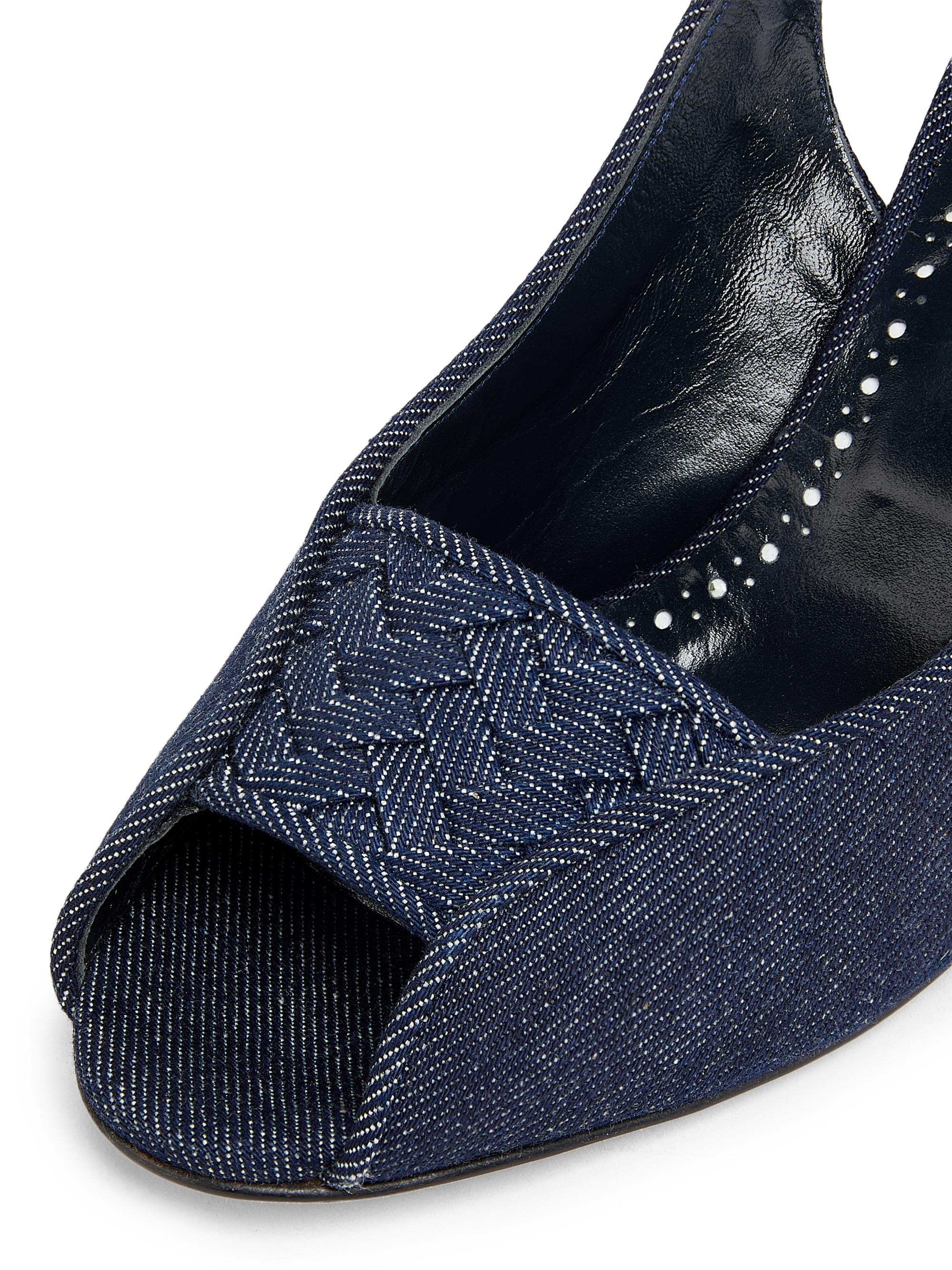 Manolo Blahnik Lonike Denim Slingback Pumps | Saks Fifth Avenue