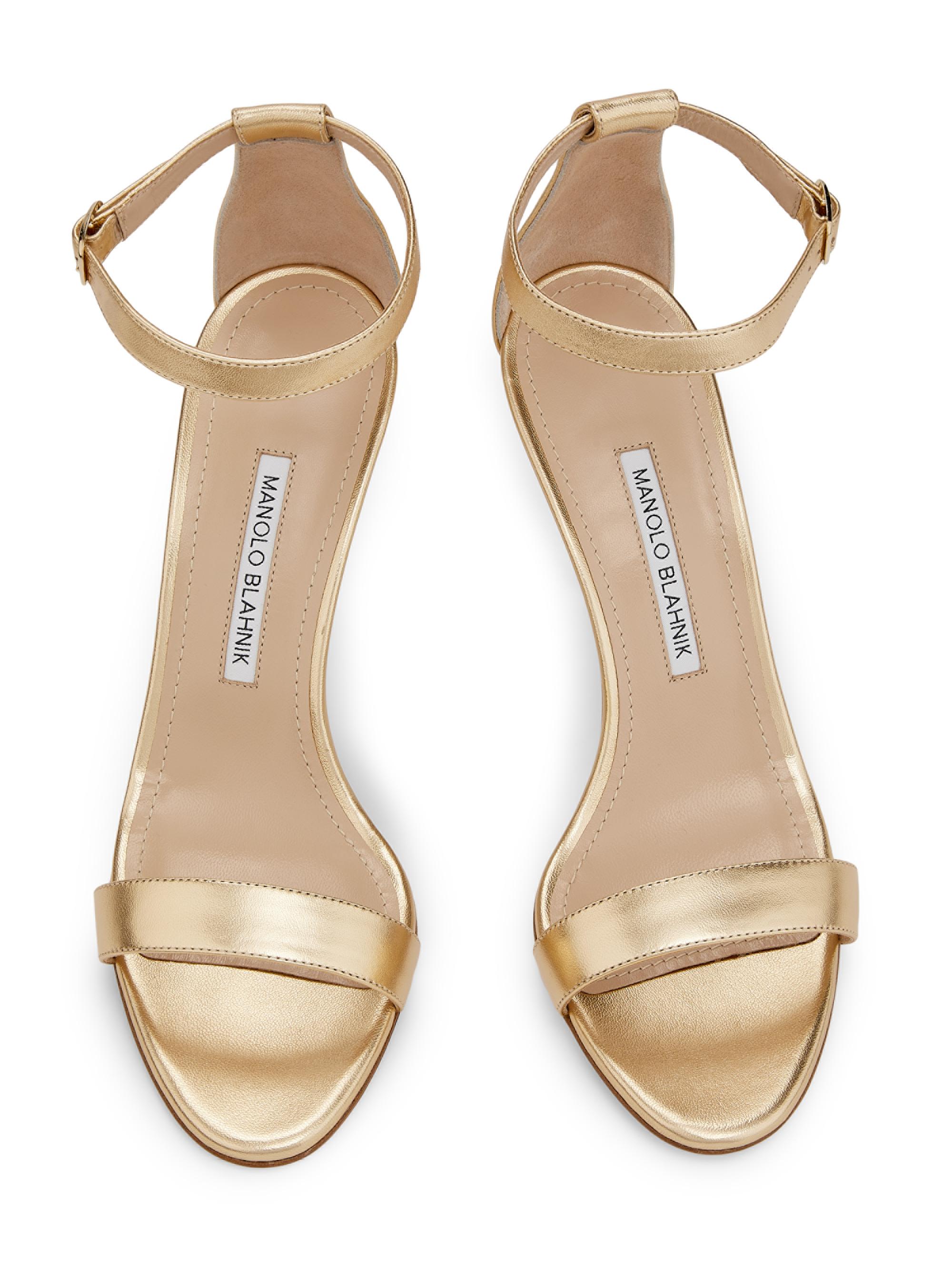 Manolo Blahnik Chaos Metallic Leather Sandals | Saks Fifth Avenue