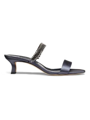 Manolo Blahnik Women's Kifasan 50MM Mules - Navy