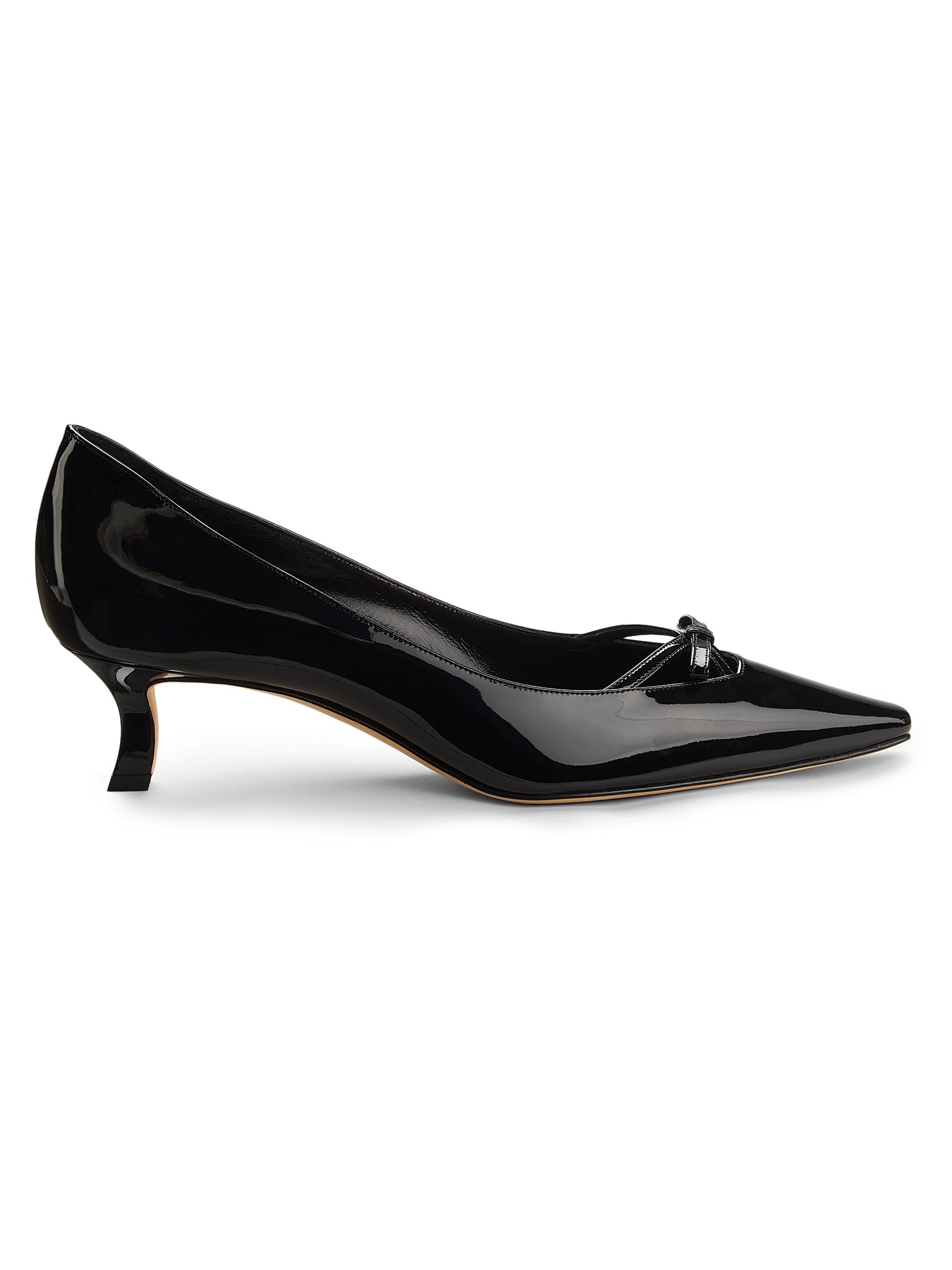 Manolo Blahnik Grafa Bow Patent Leather Pumps | Saks Fifth Avenue