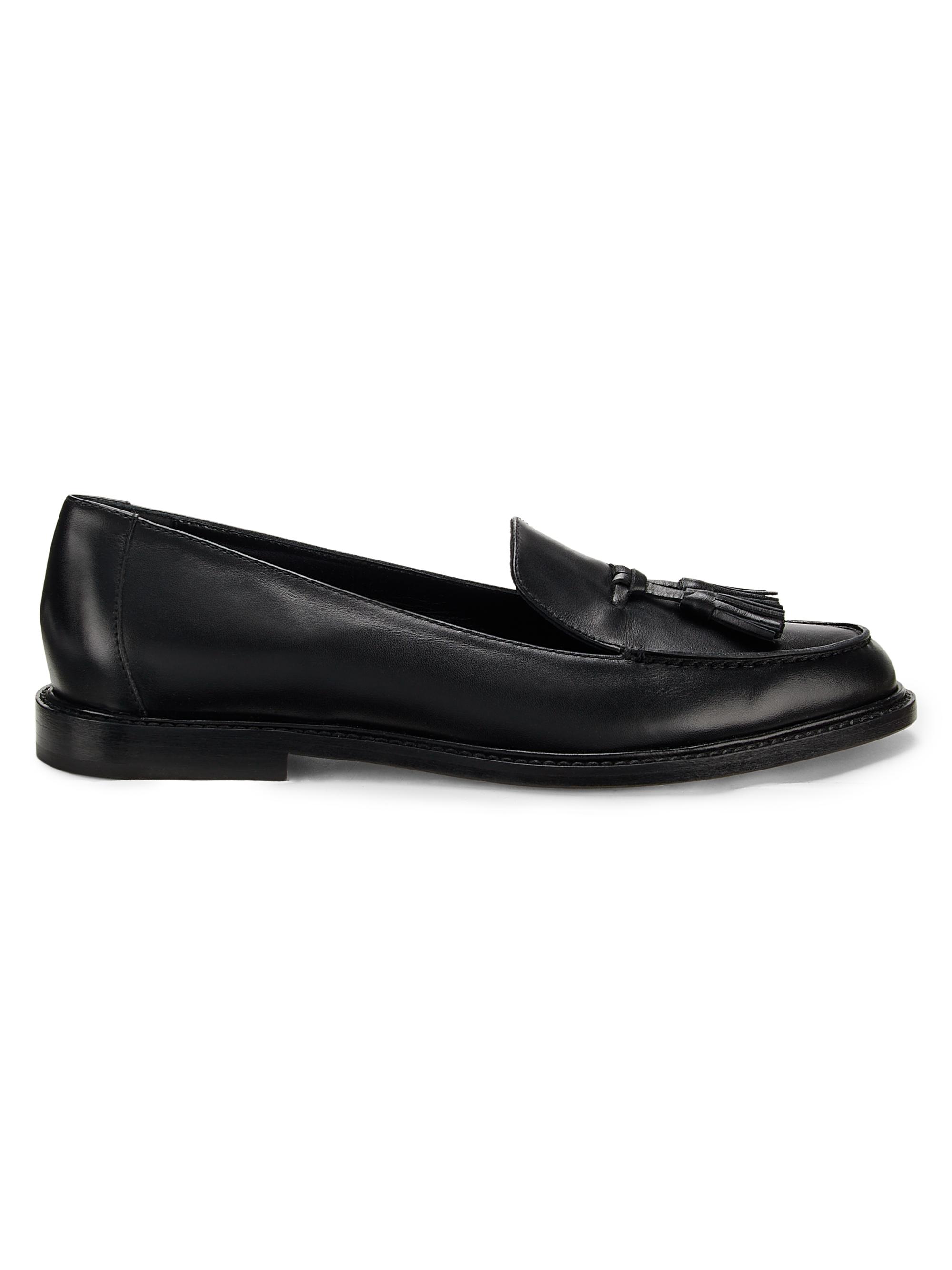 Manolo Blahnik Women's Bucky Tassel Leather Loafers - Black