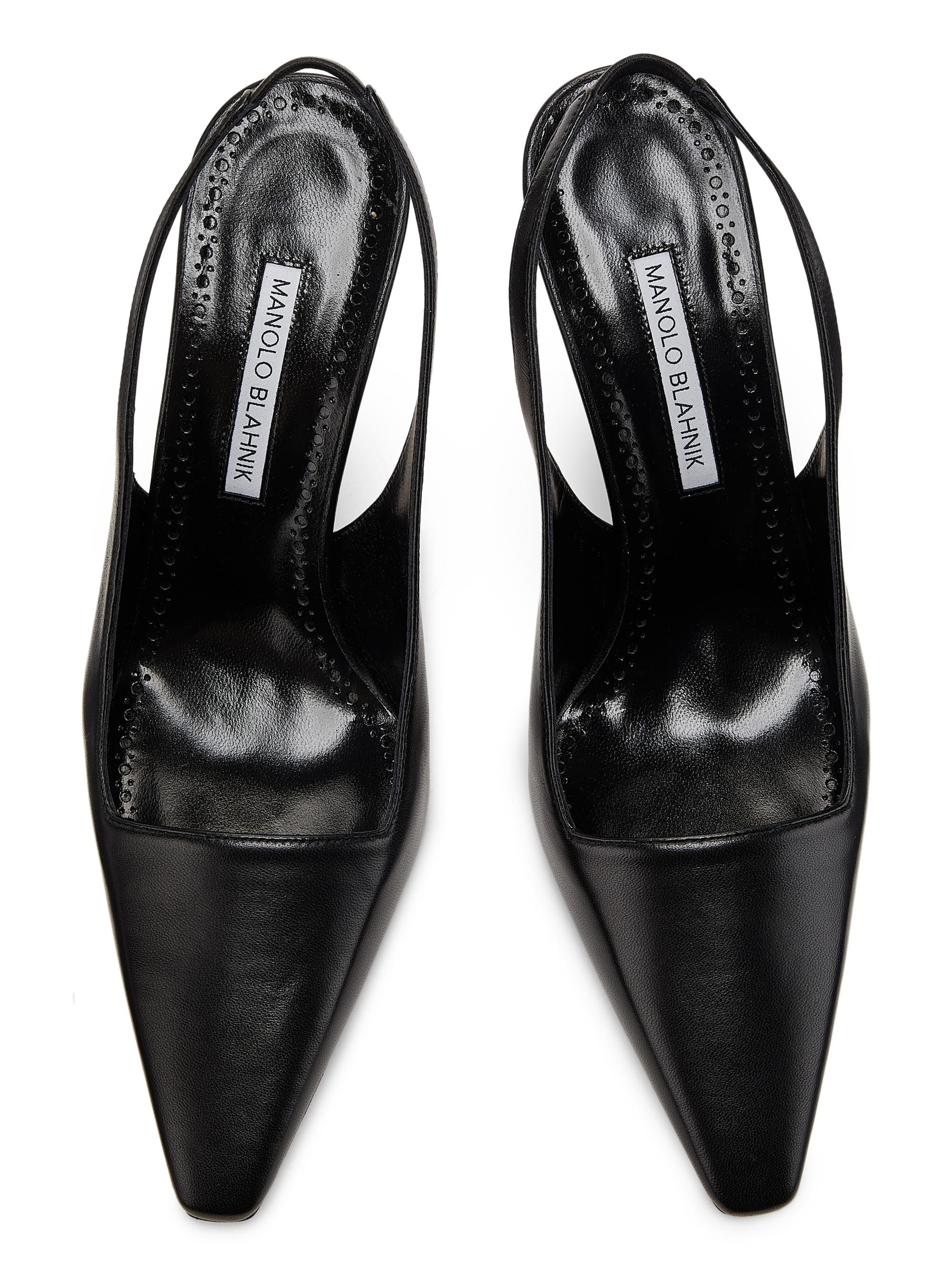 Manolo Blahnik Moirasli Leather Slingback Pumps | Saks Fifth Avenue