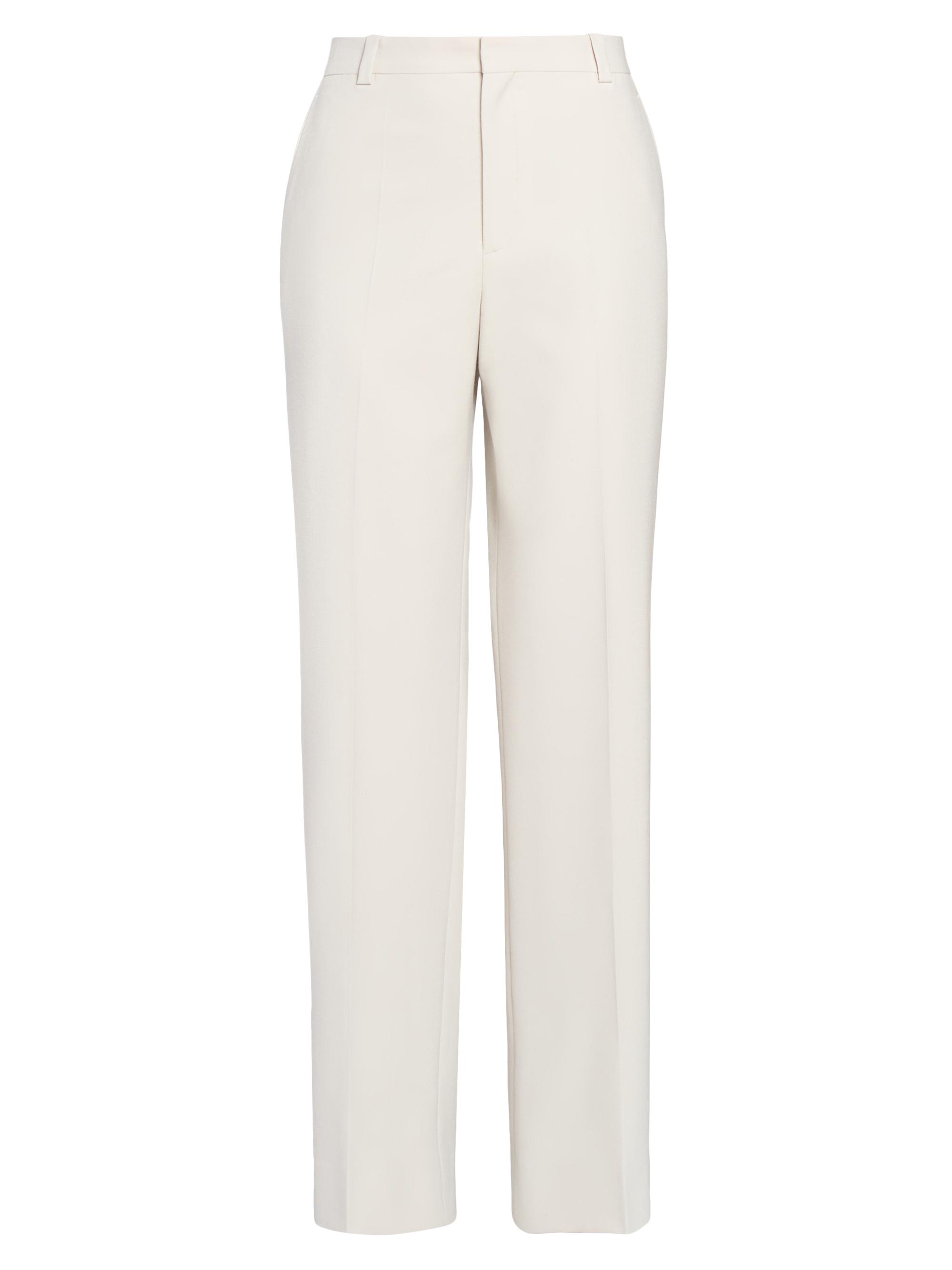 Victoria Beckham Women's Classic Cotton Straight-Leg Trousers - Pumice
