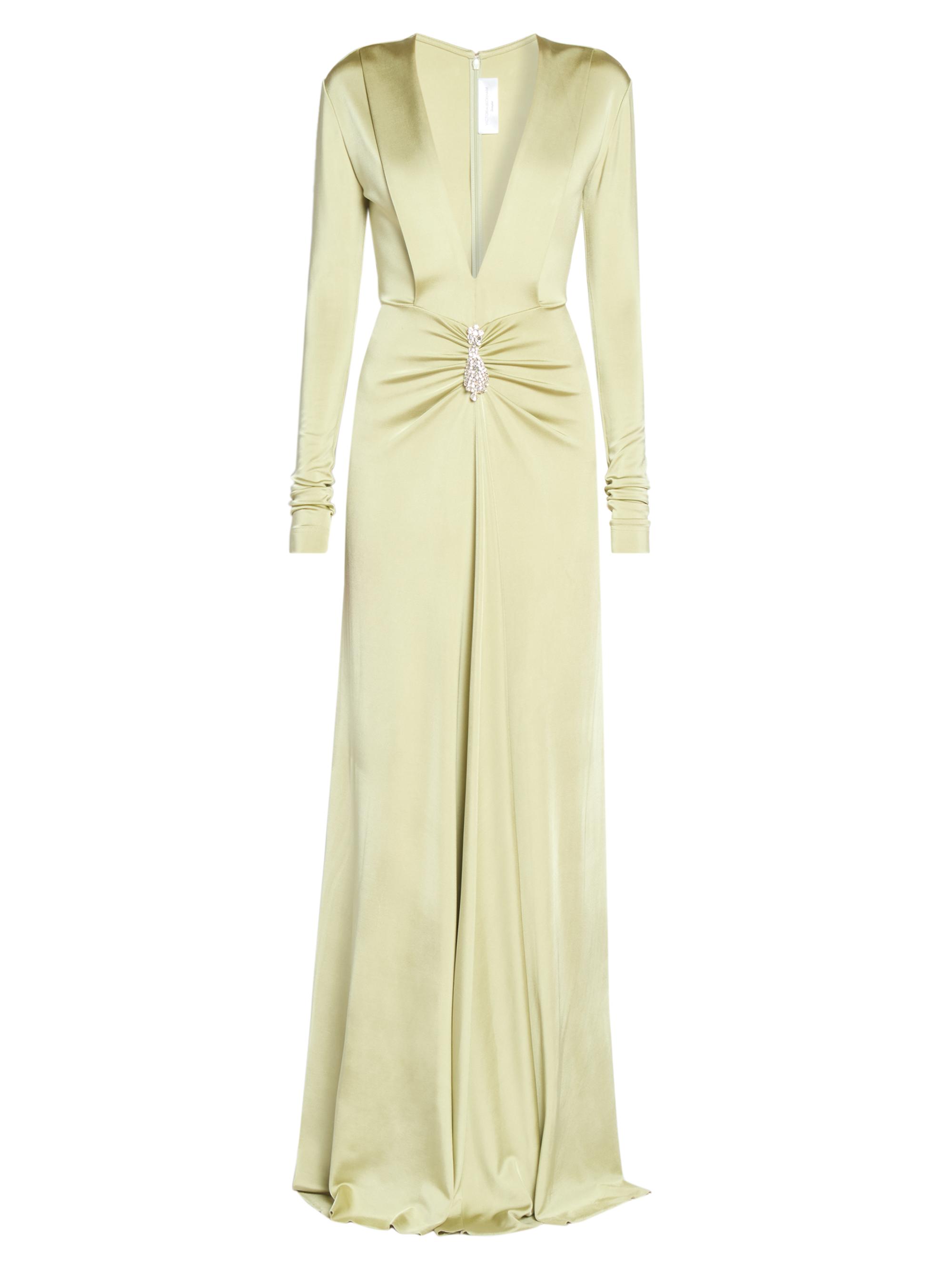 Victoria Beckham Women's Embellished Stretch Satin Gown - Pistachio