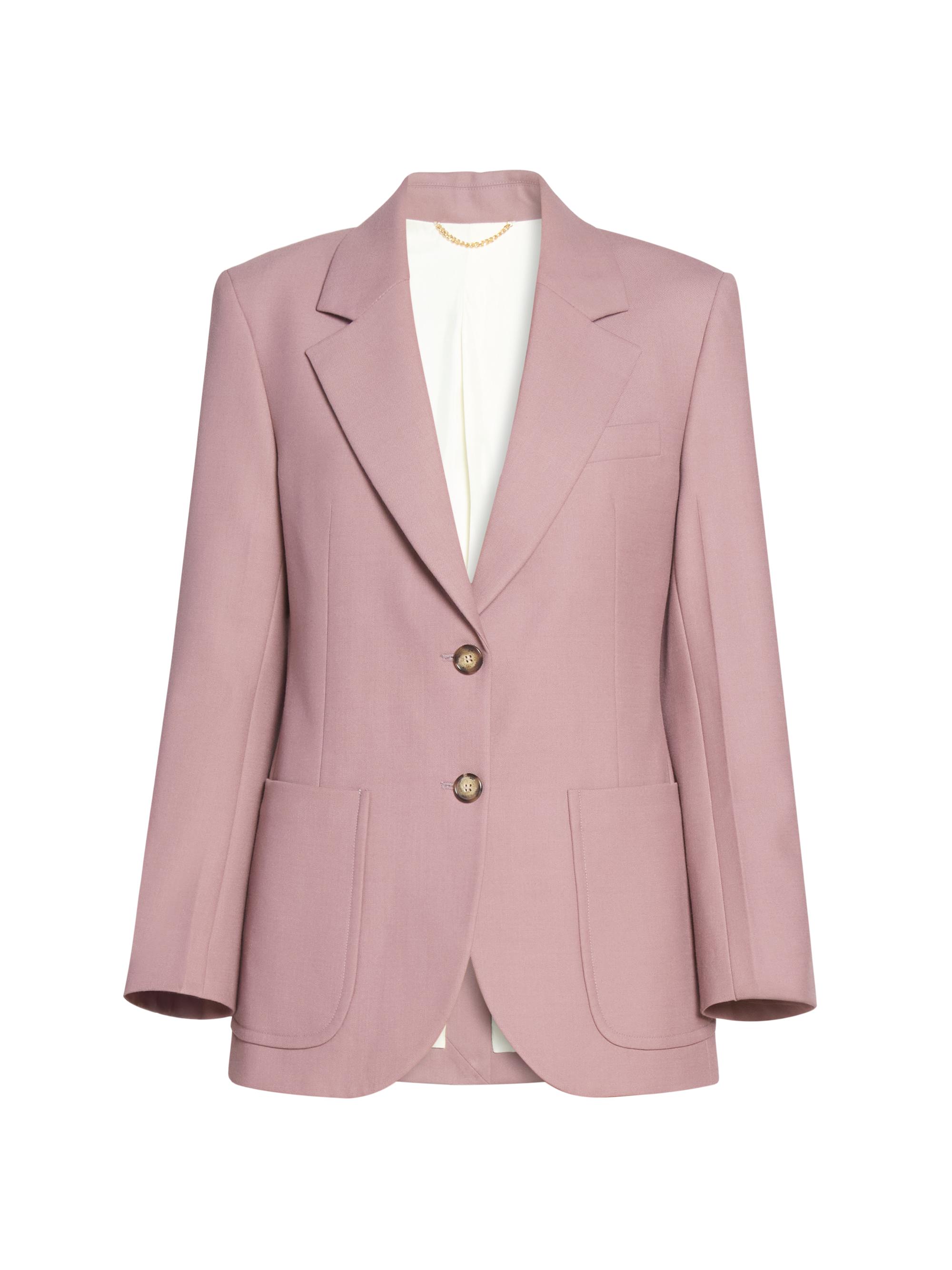 Victoria Beckham Women's Cotton Twill Patch Pocket Single-Breasted Jacket - Mauve