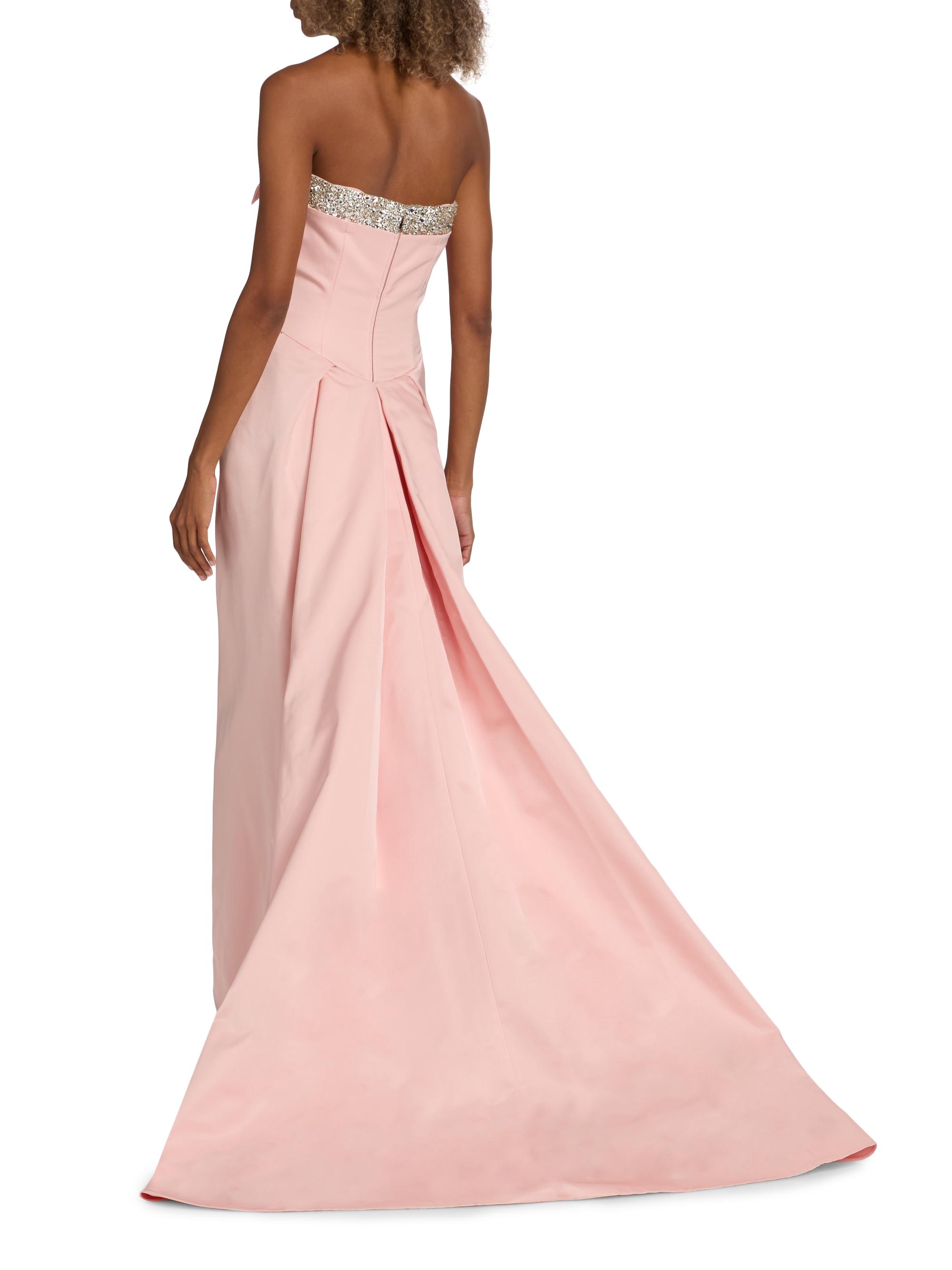 McQueen Crystal Embroidered Silk-Blend Duchess Evening Gown | Saks