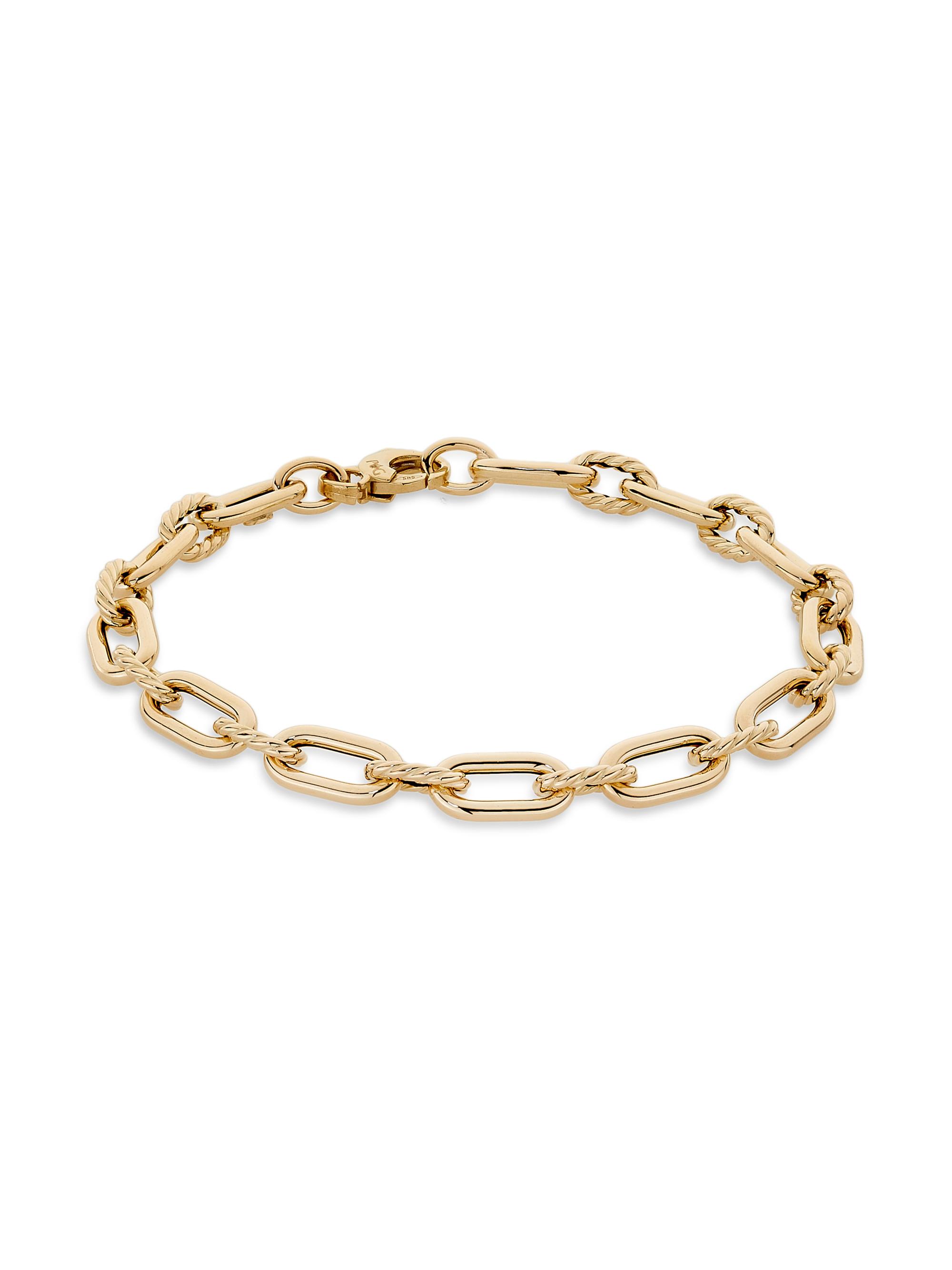 Saks Fifth Avenue Collection Women's 14K Yellow Gold Twist-Link Chain Bracelet - Yellow Gold