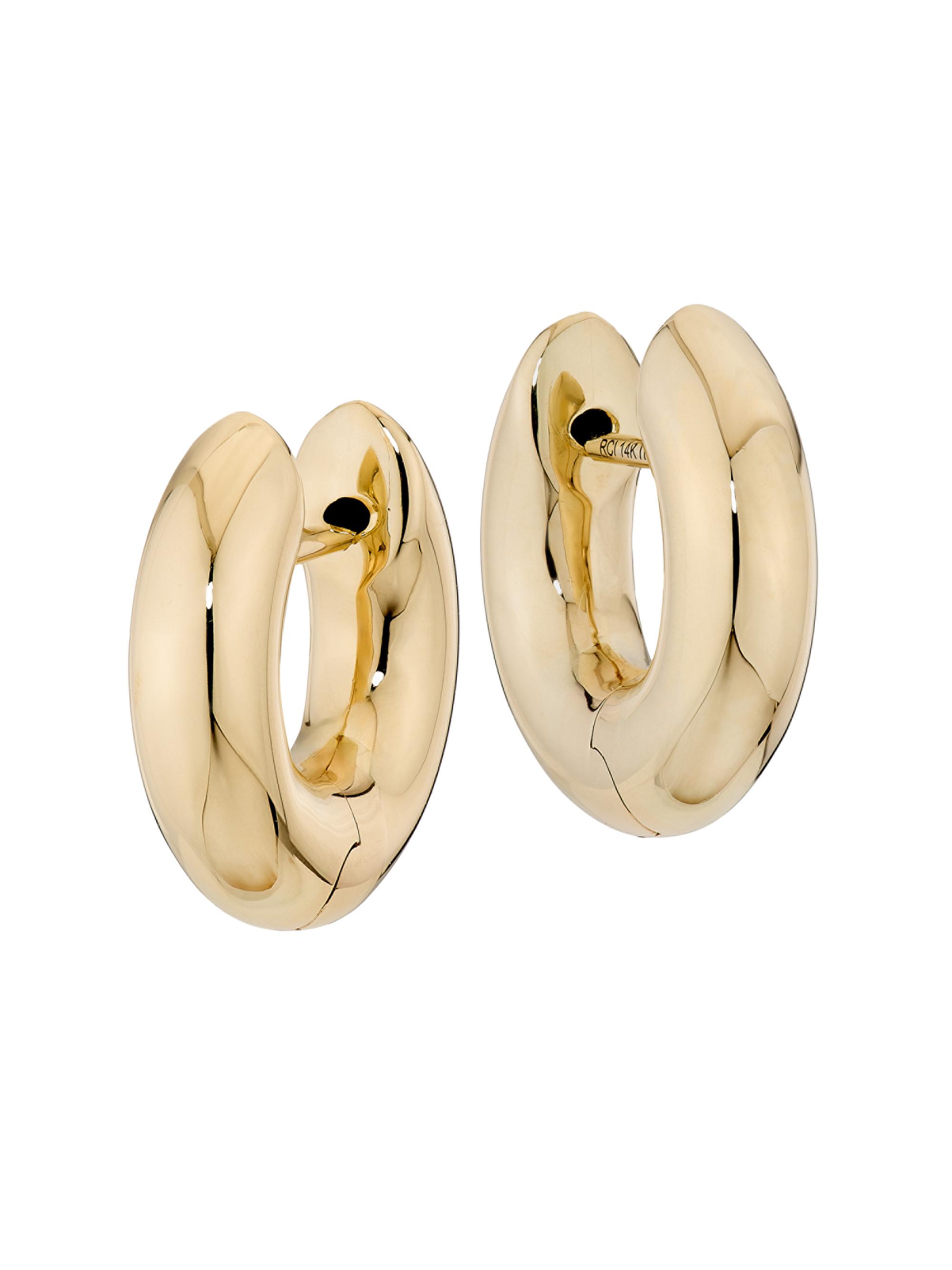 Saks Fifth Avenue Collection Women's 14K Yellow Gold Hoop Earrings/5MM x 22MM - Yellow Gold