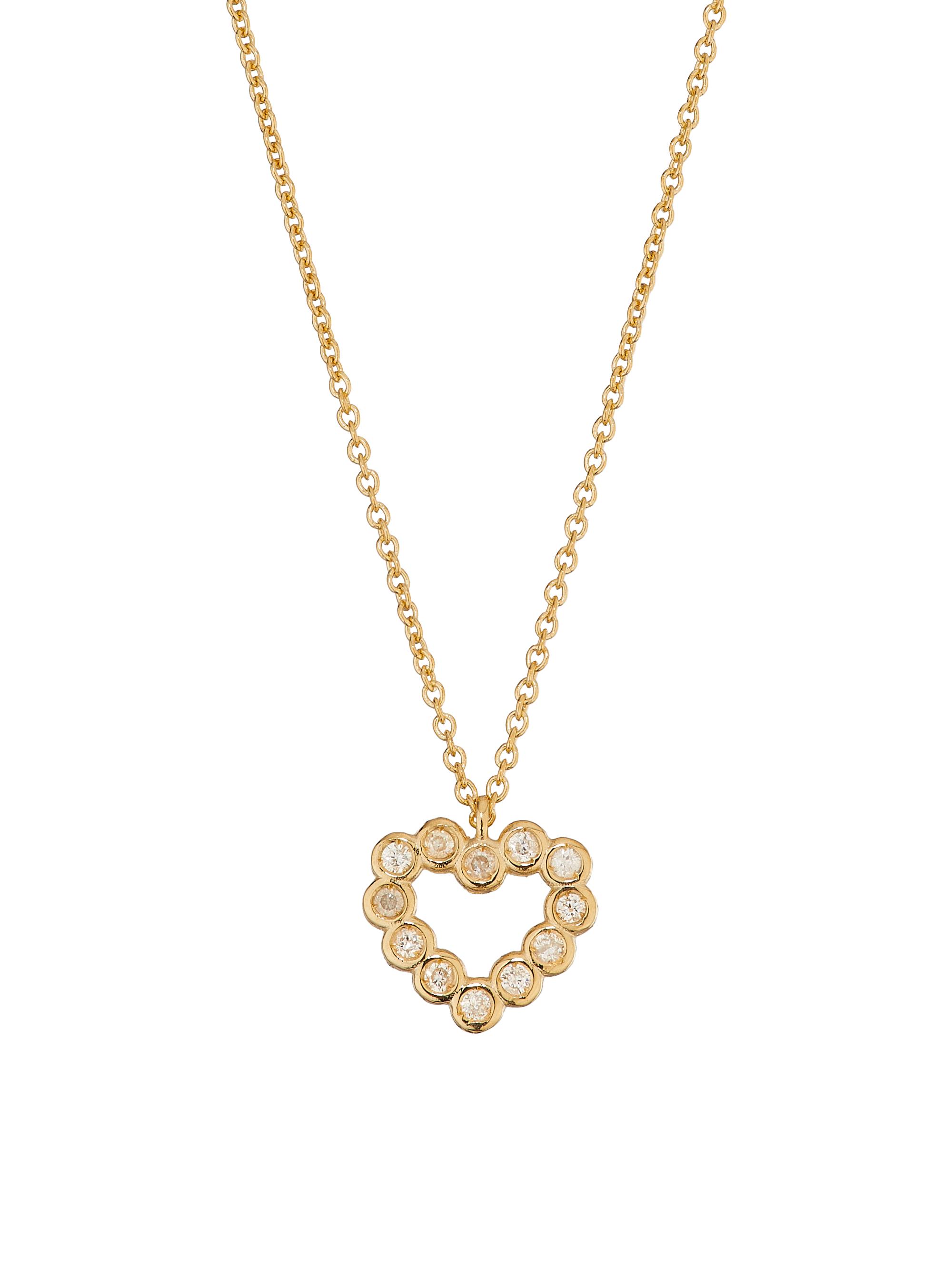 Saks Fifth Avenue Collection Women's 14K Yellow Gold & 0.06 TCW Diamond Heart Pendant Necklace - Yellow Gold