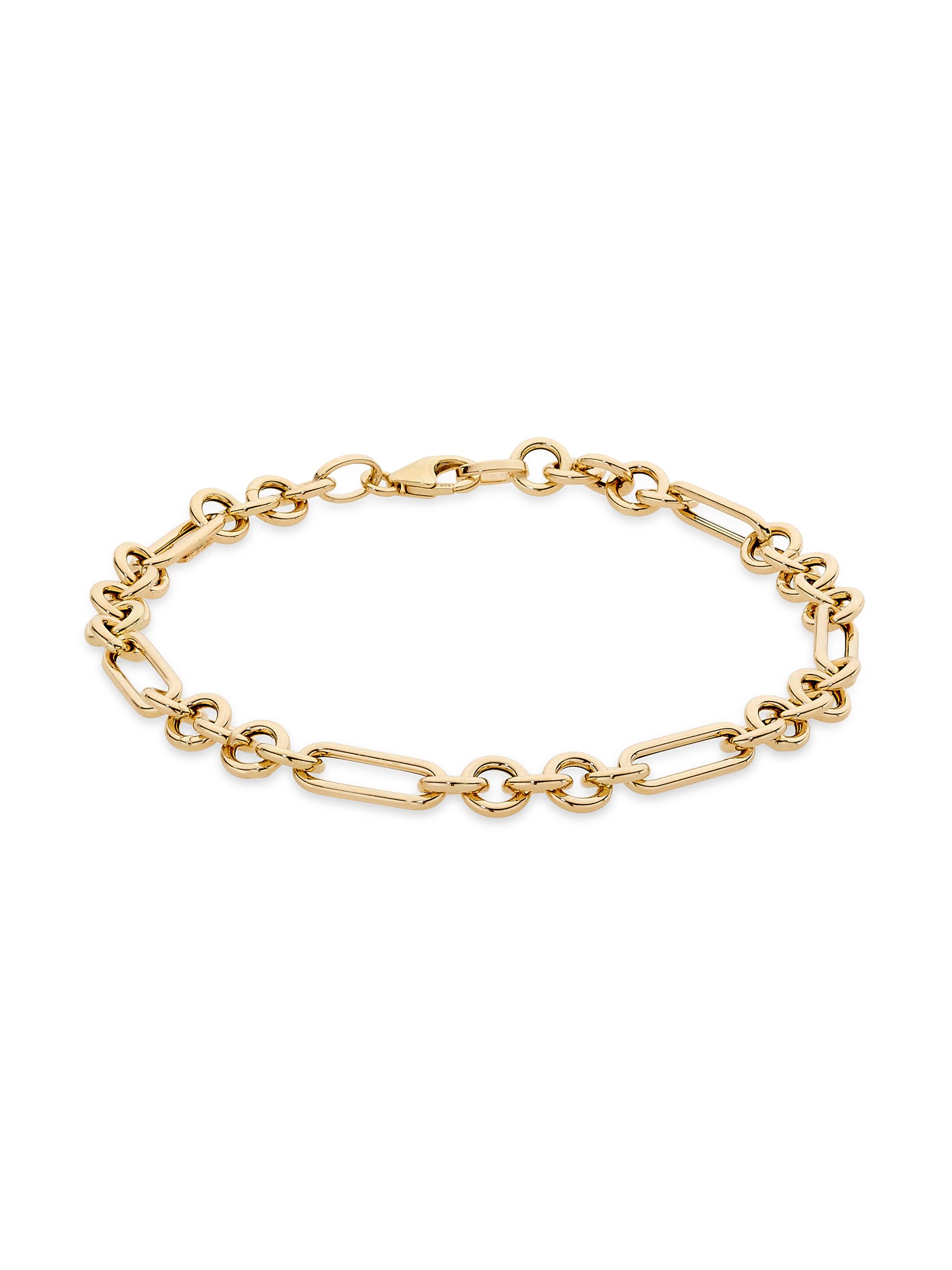 Saks Fifth Avenue Collection Women's 14K Yellow Gold Round & Oval Link Bracelet - Yellow Gold