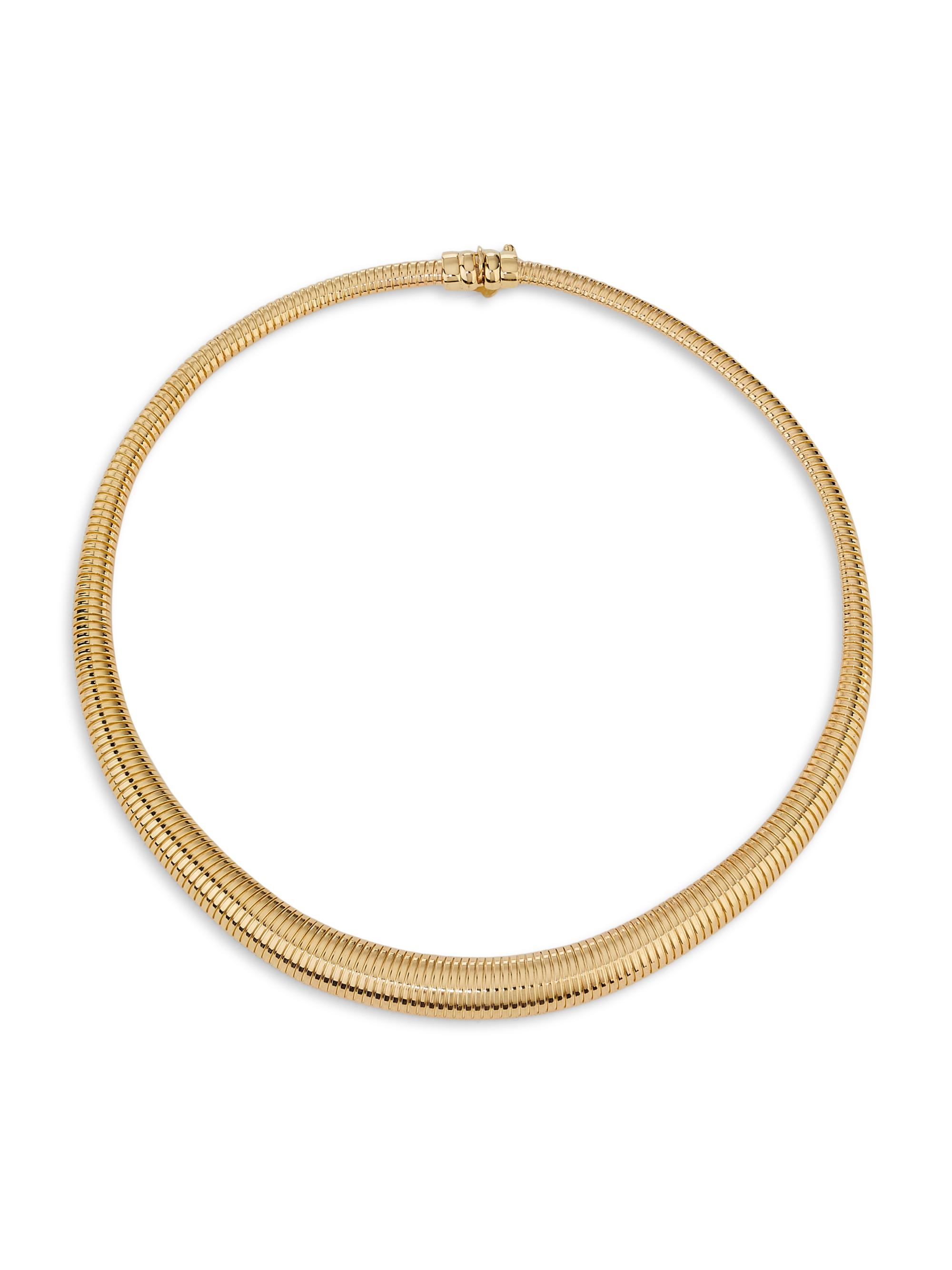 Saks Fifth Avenue Collection Women's 14K Yellow Gold Graduated Snake Chain Necklace - Yellow Gold