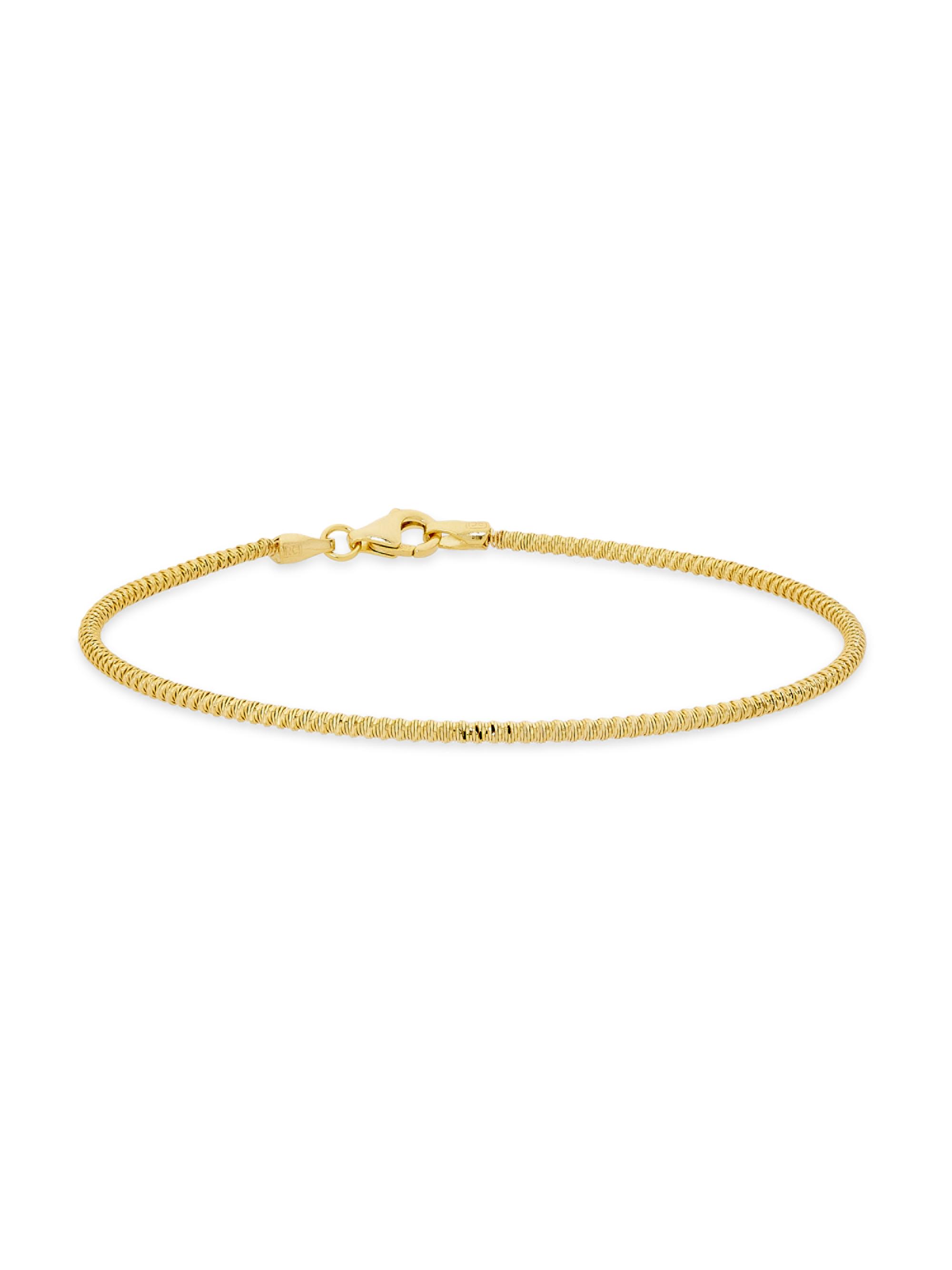 Saks Fifth Avenue Collection Women's 14K Yellow Gold Thin Textured Bracelet - Yellow Gold