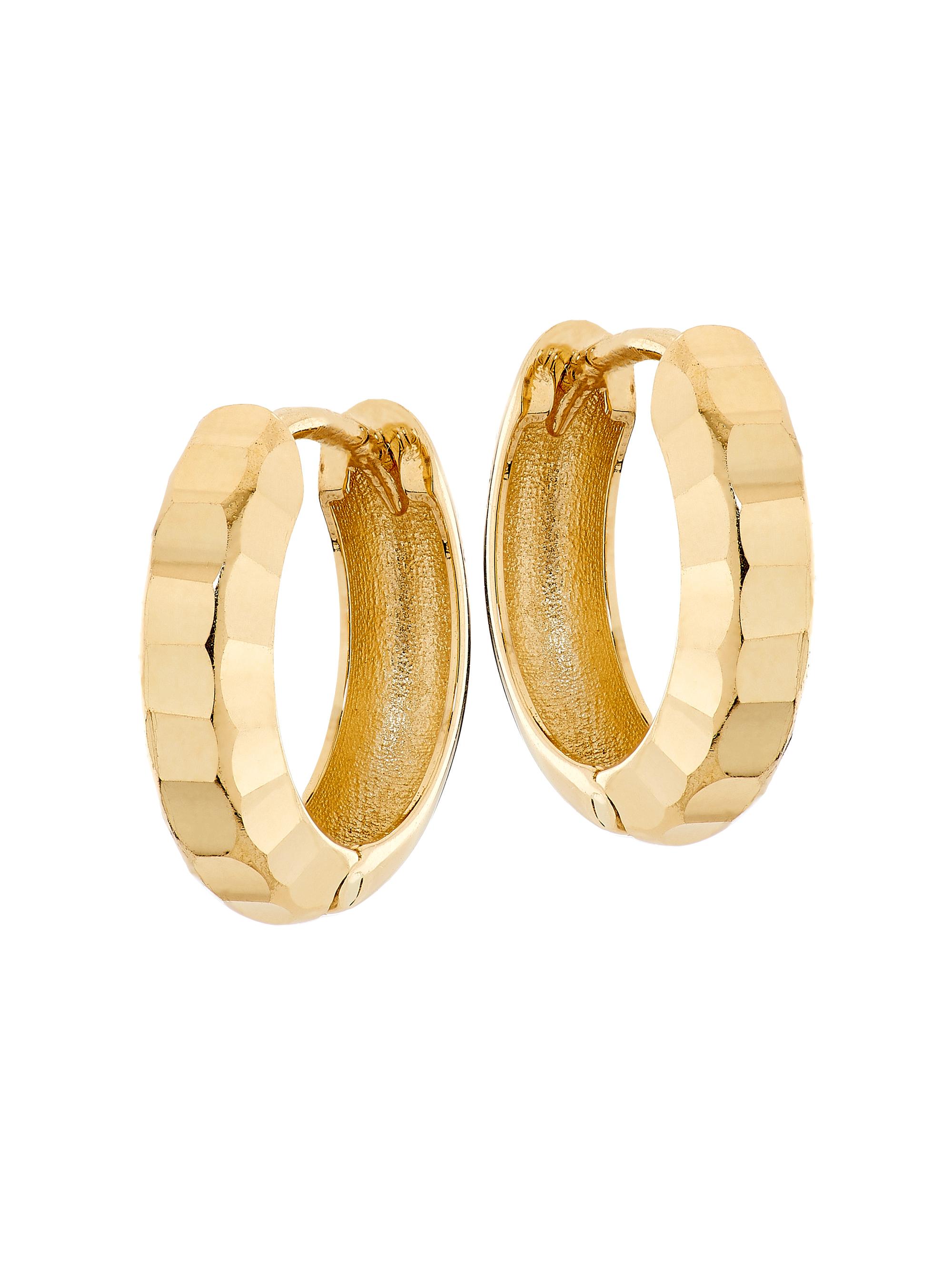 Saks Fifth Avenue Collection Women's 14K Yellow Gold Faceted Hoop Earrings/3.3MM x 11.5MM - Yellow Gold