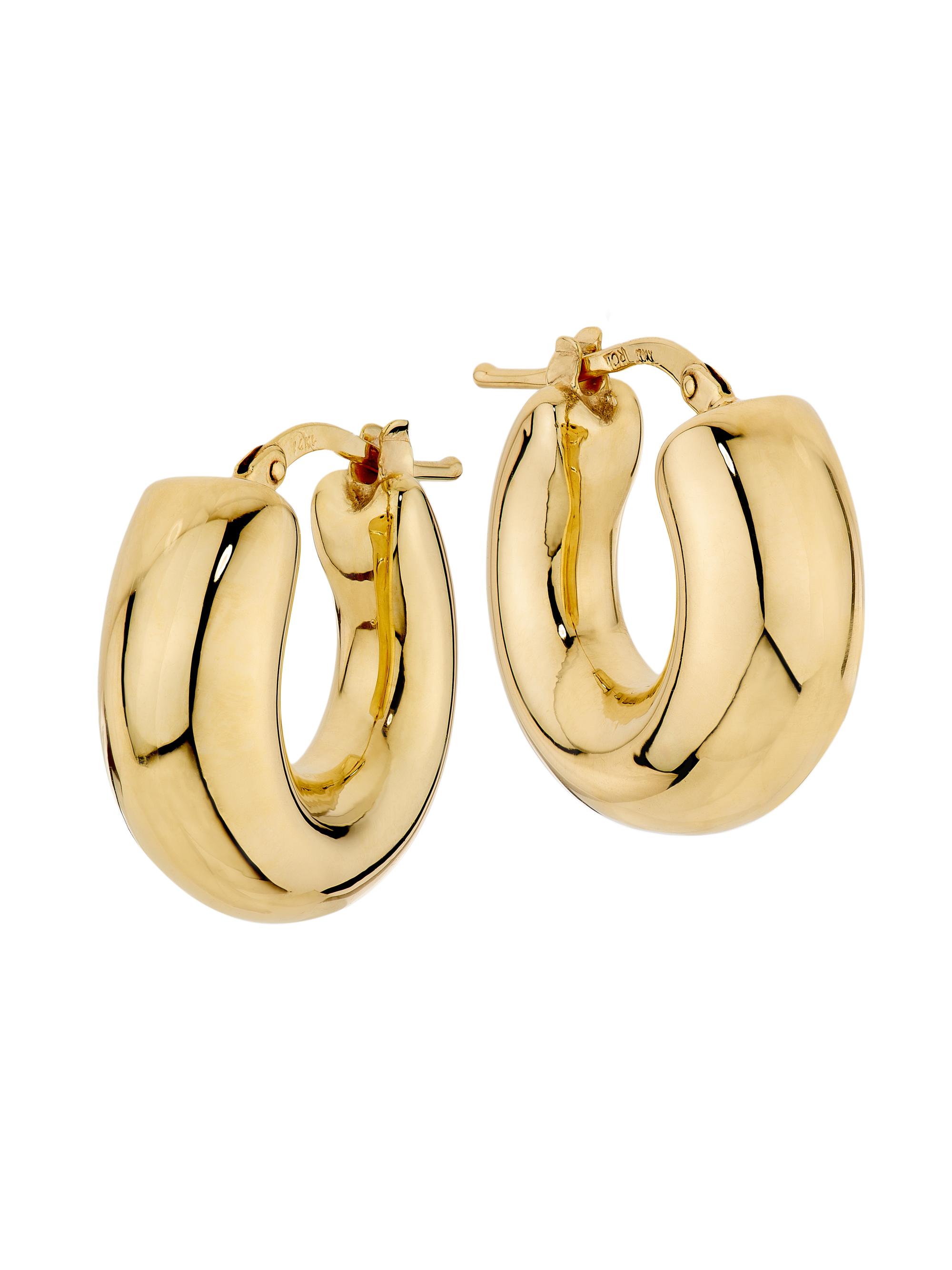 Saks Fifth Avenue Collection Women's 14K Yellow Gold Puffy Hoop Earrings/20MM x 20MM - Yellow Gold