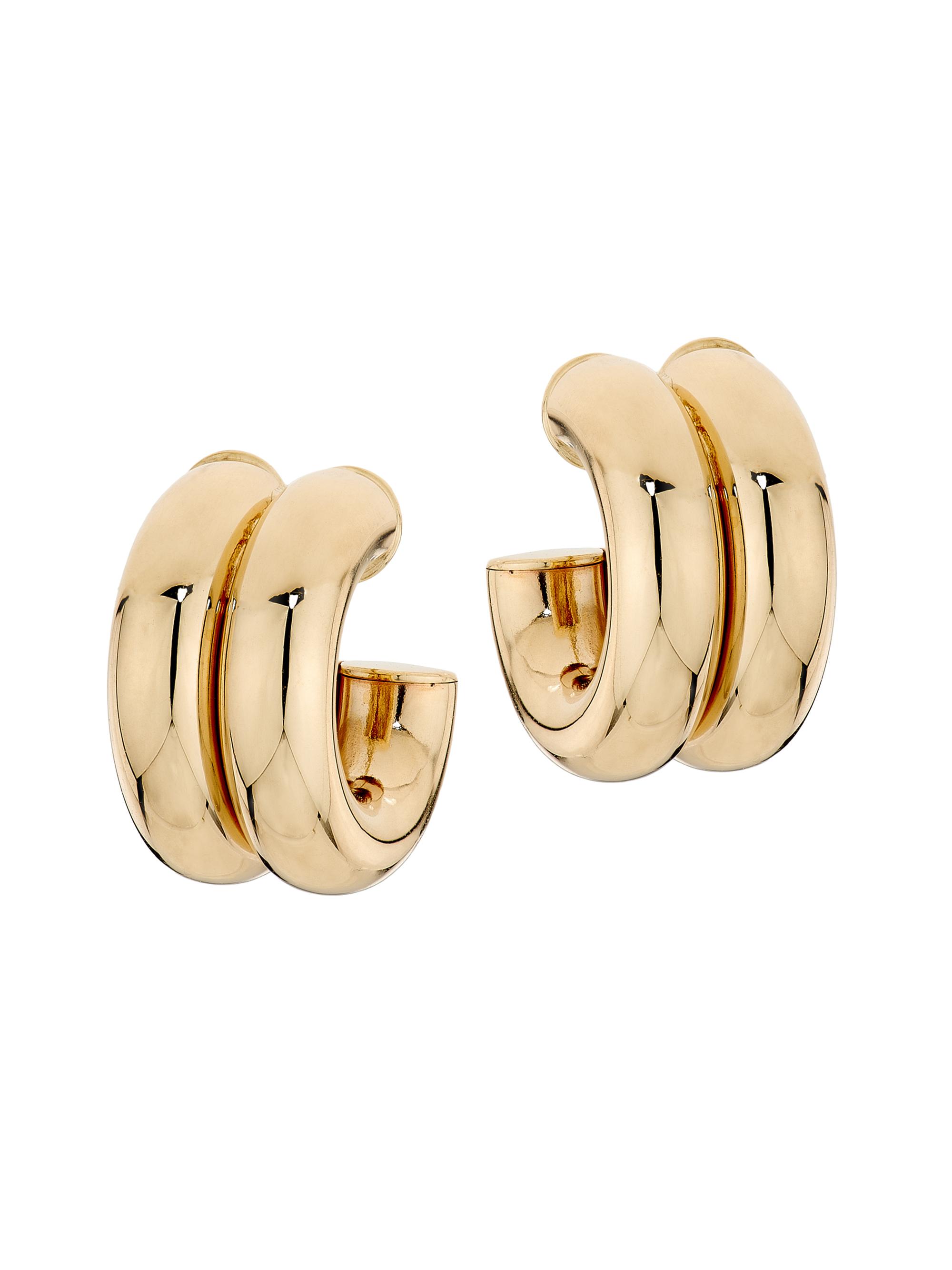 Saks Fifth Avenue Collection Women's 14K Yellow Gold Double-Hoop Earrings/8.2MM x 15MM - Yellow Gold