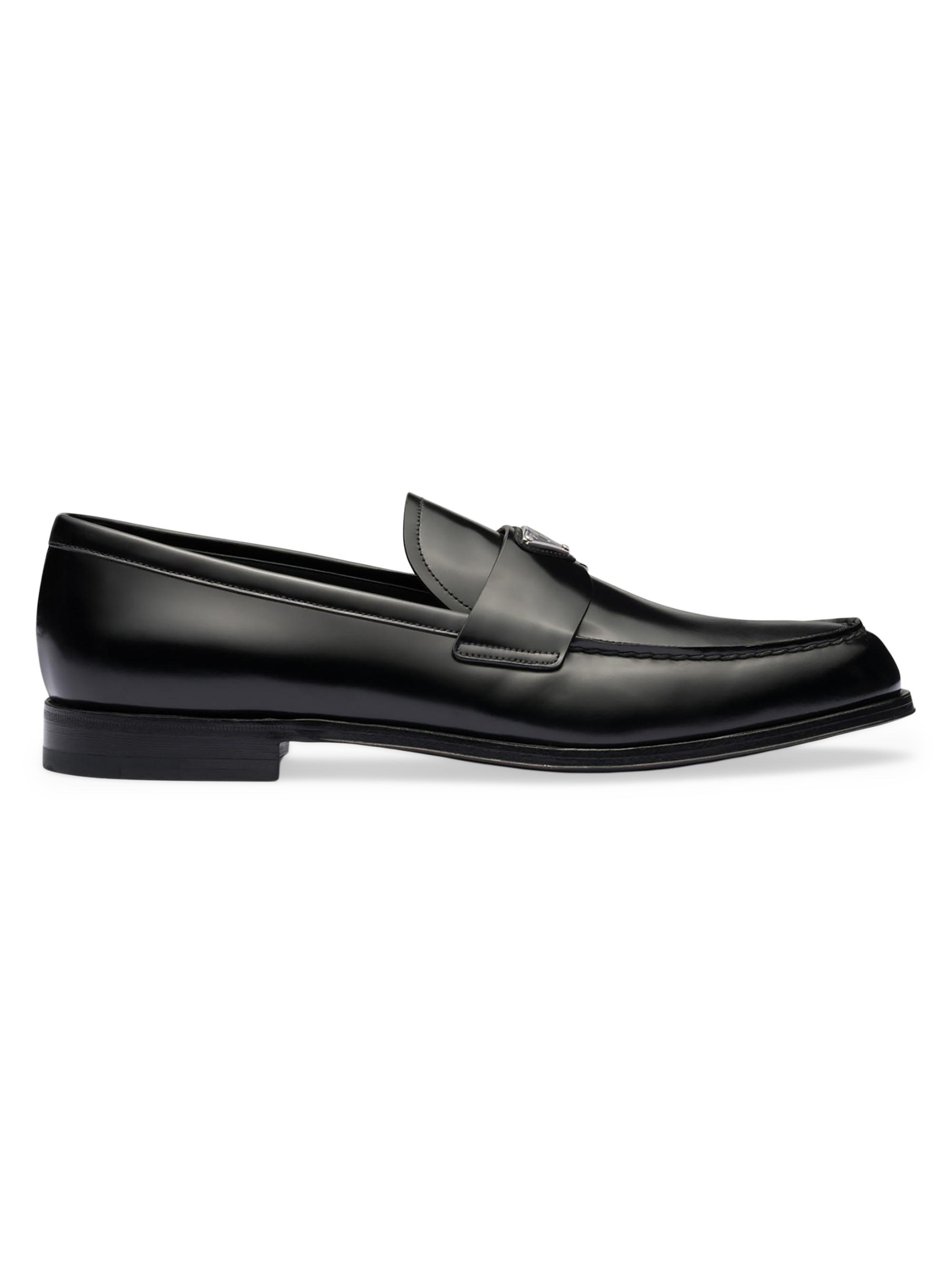 Prada Brushed Leather Loafers | Saks Fifth Avenue