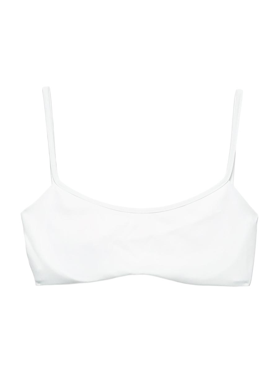 Prada Women's Stretch Jersey Bikini Top In White
