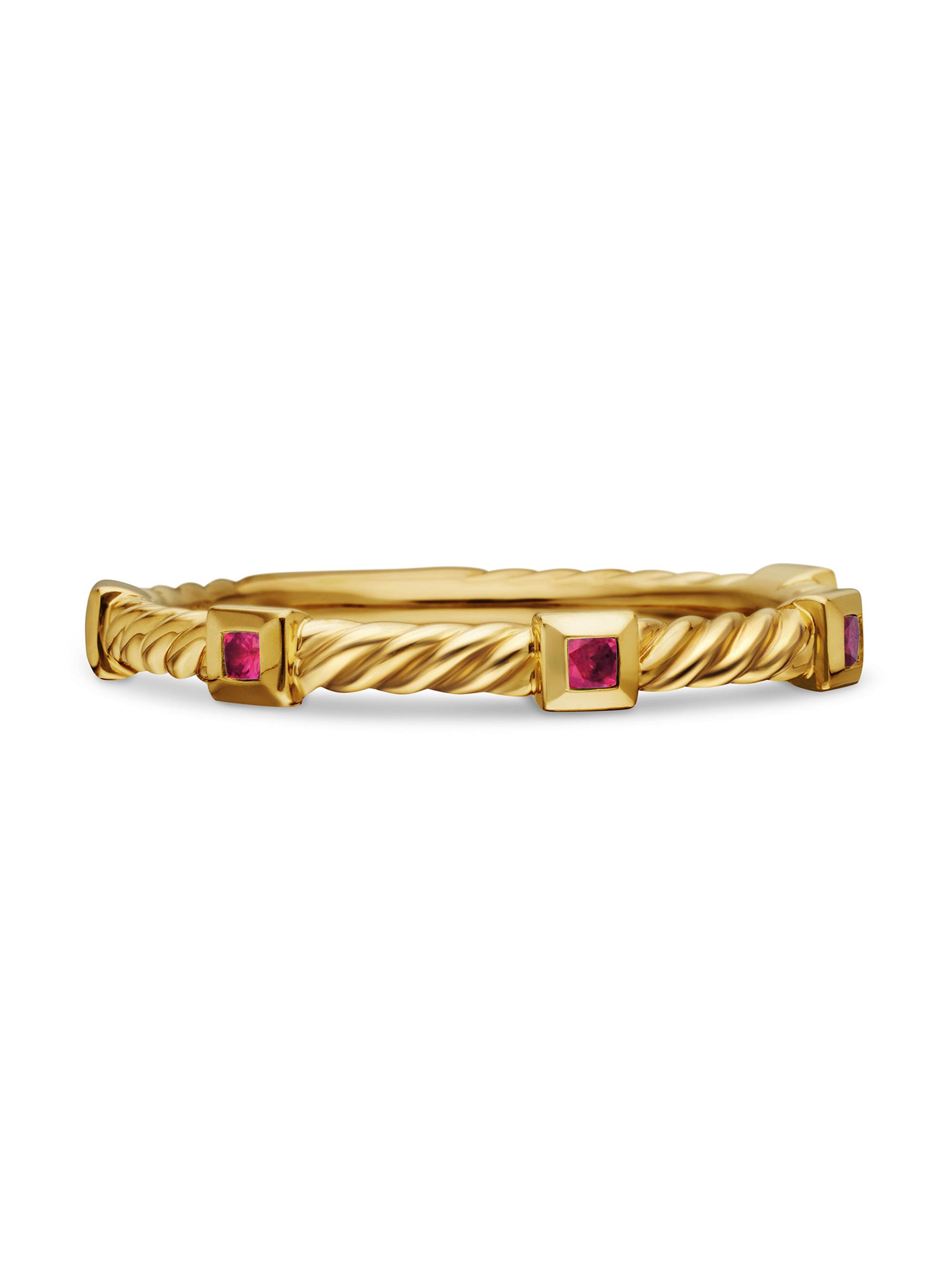 David Yurman Cable Collectibles Stack Ring in 18K Yellow Gold