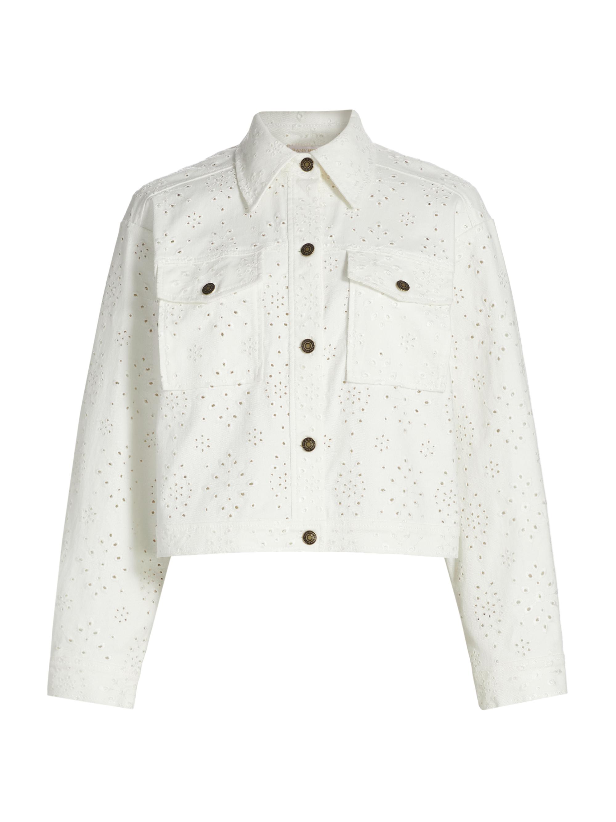 Ramy Brook Women's Martha Broderie Anglaise Button-Down Jacket - White Eyelet