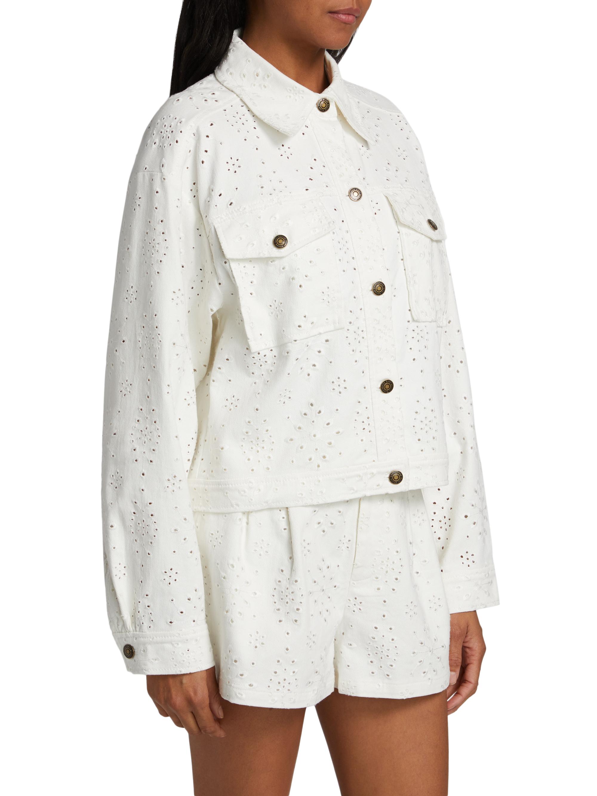 Ramy Brook Martha Broderie Anglaise Button-Down Jacket | Saks