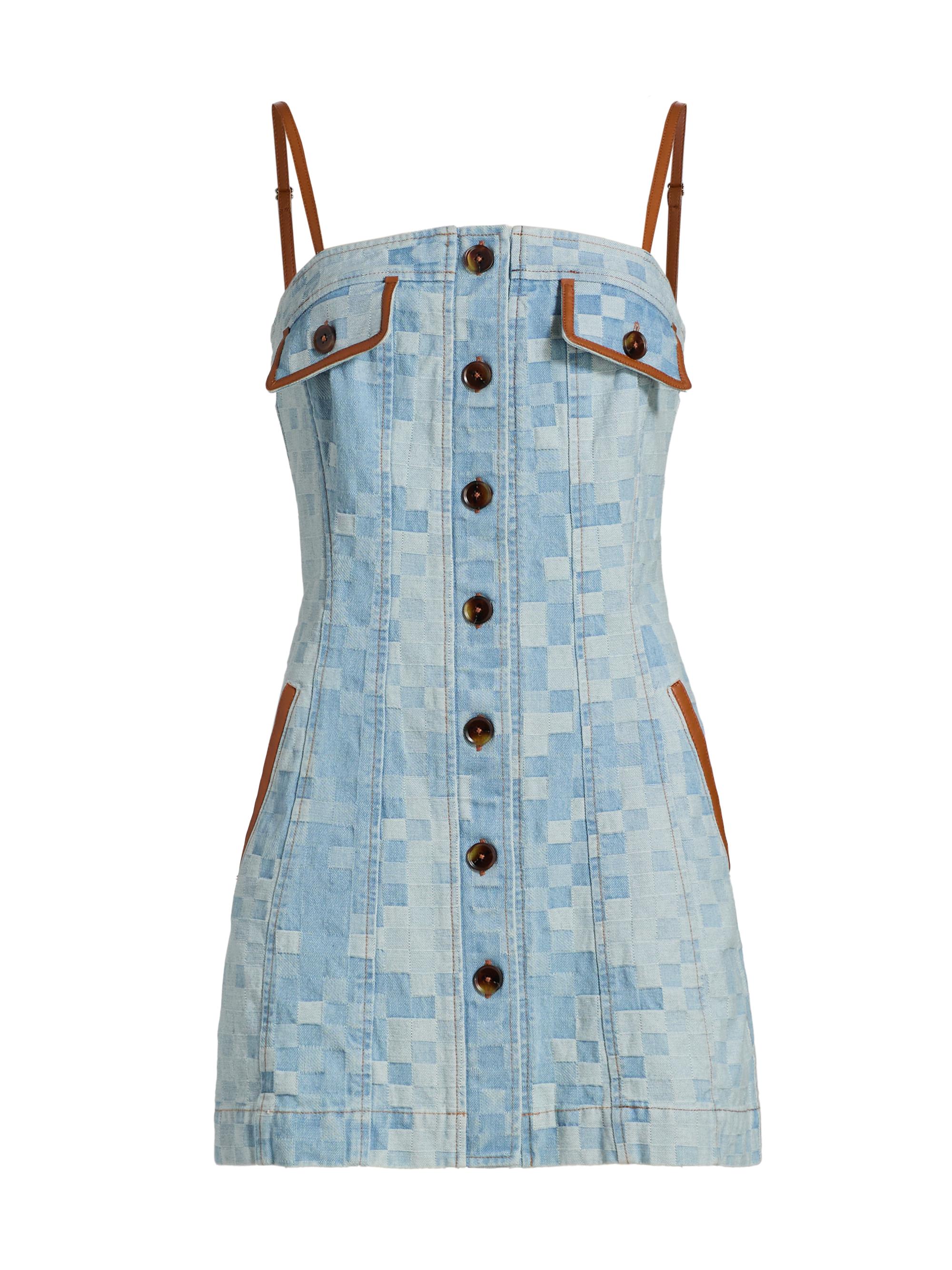 Ramy Brook Luis Patchwork Denim Minidress | Saks Fifth Avenue