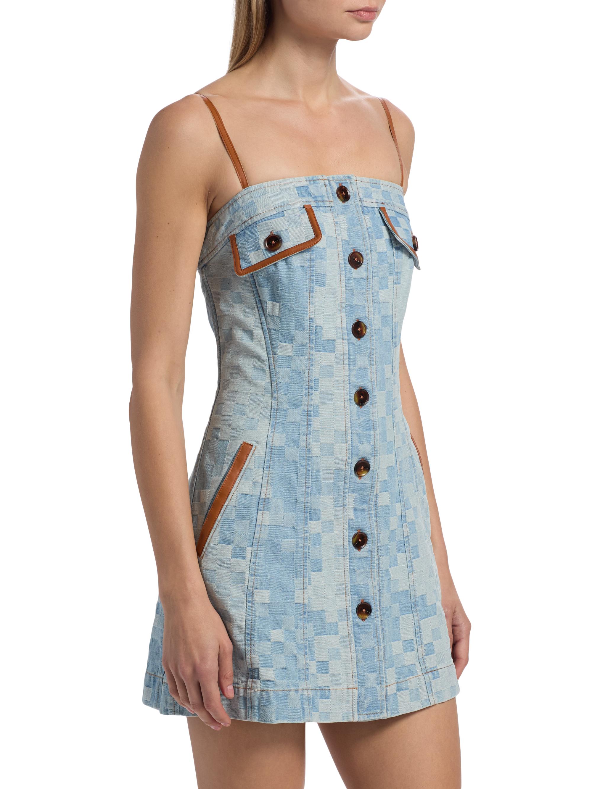 Ramy Brook Luis Patchwork Denim Minidress | Saks Fifth Avenue