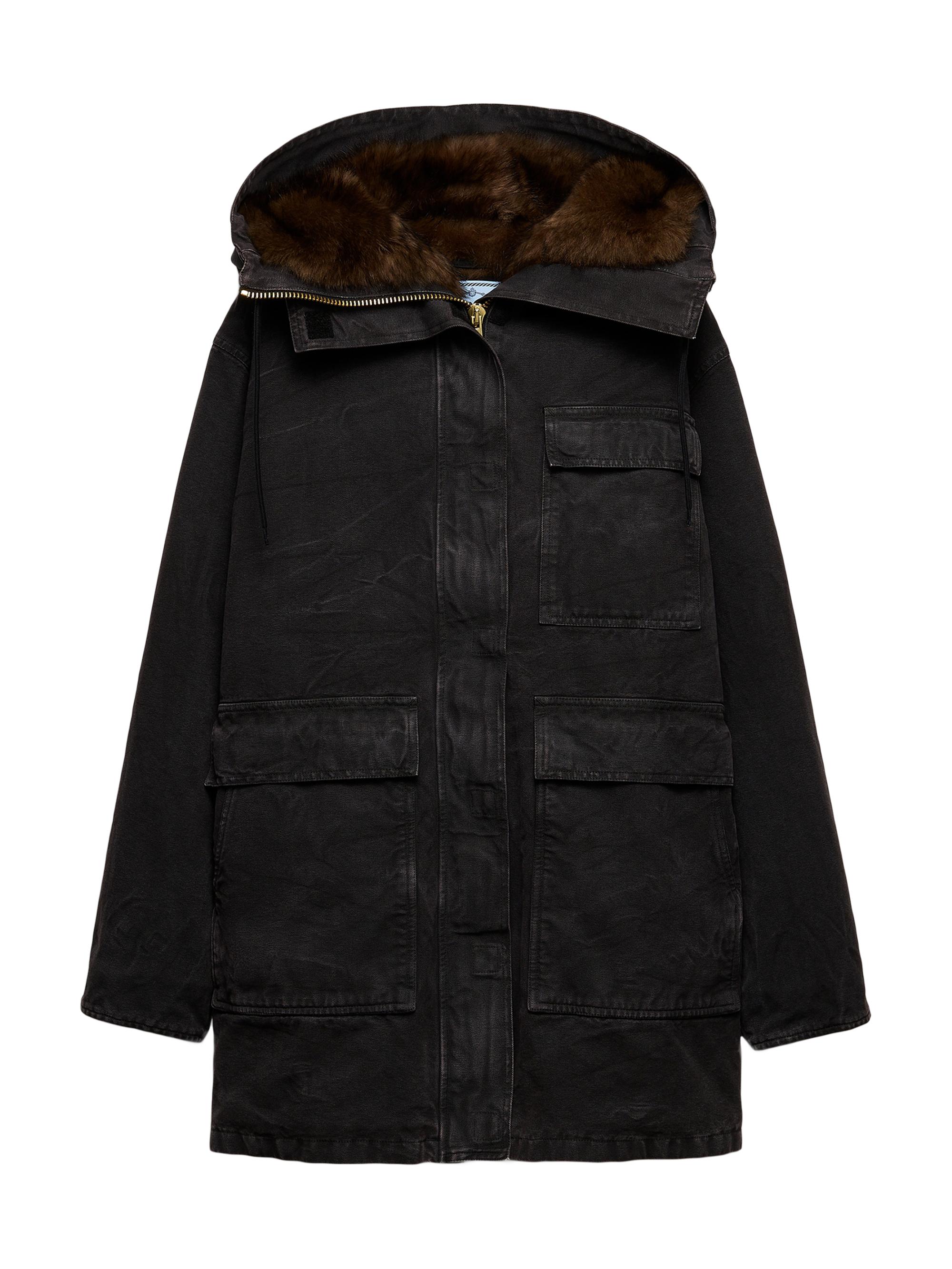 Prada Women's Canvas Coat - Black