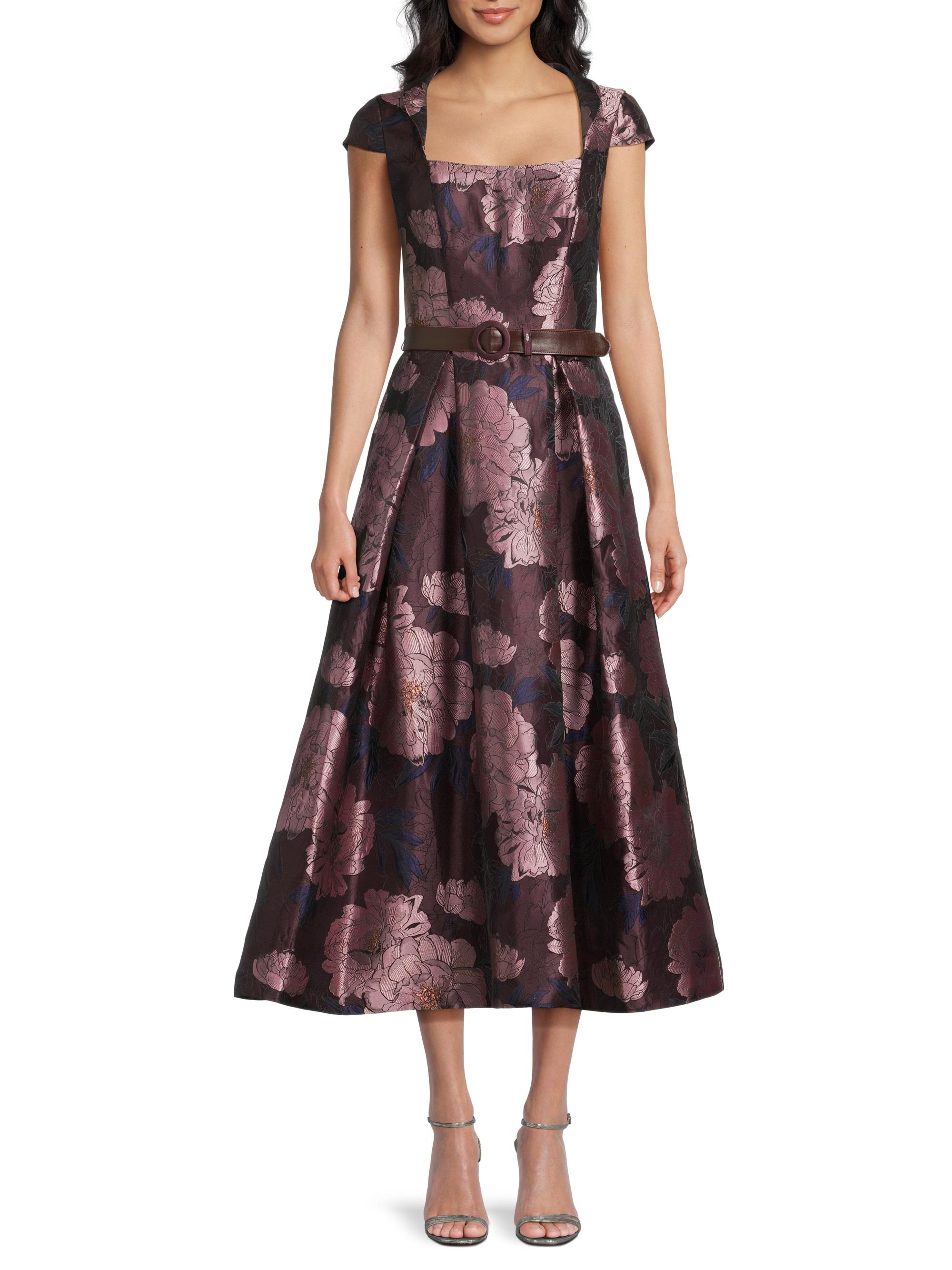 Kay Unger Women's Kinsley Tea-Length Dress - Primrose Multi - Size 6