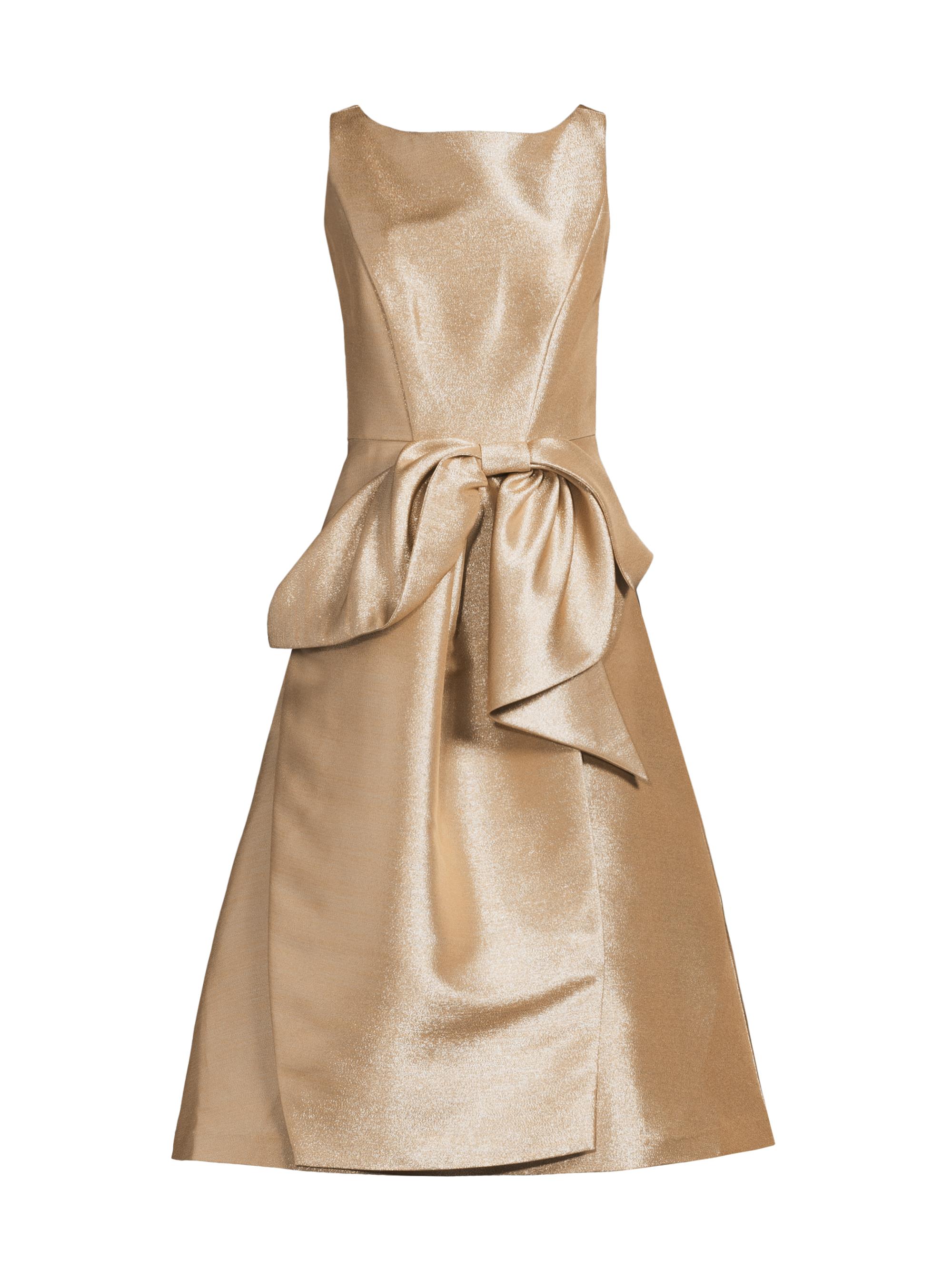 Kay Unger Women's Lillian Metallic Midi-Dress - Gold