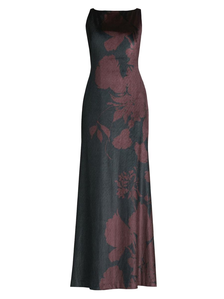 calvin klein women's strapless metallic jacquard formal dress Light Green Strapless Metallic Jacquard Column Gown main image 0