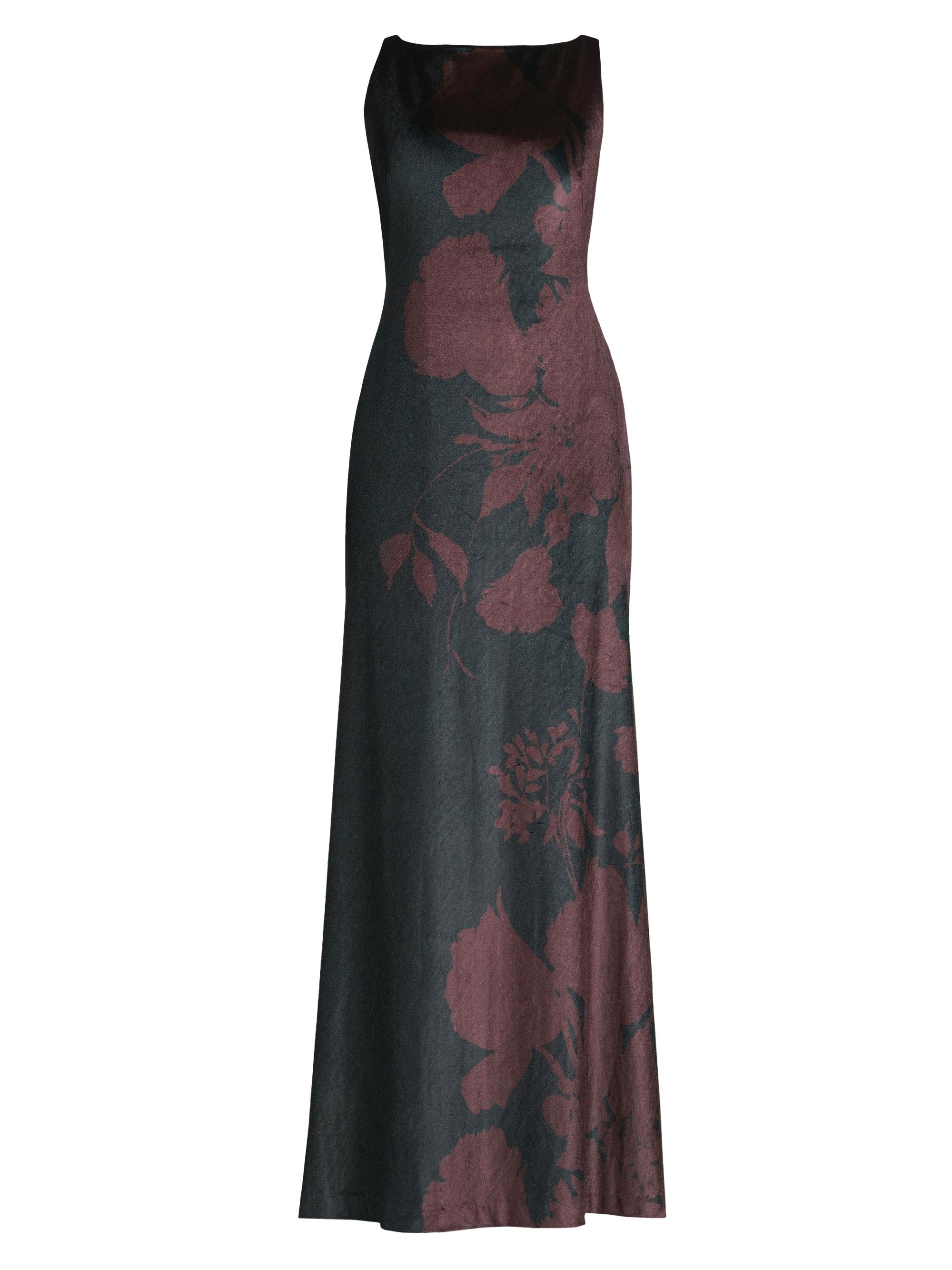Kay Unger Women's Pippa Floral Velvet Gown - Deep Mink