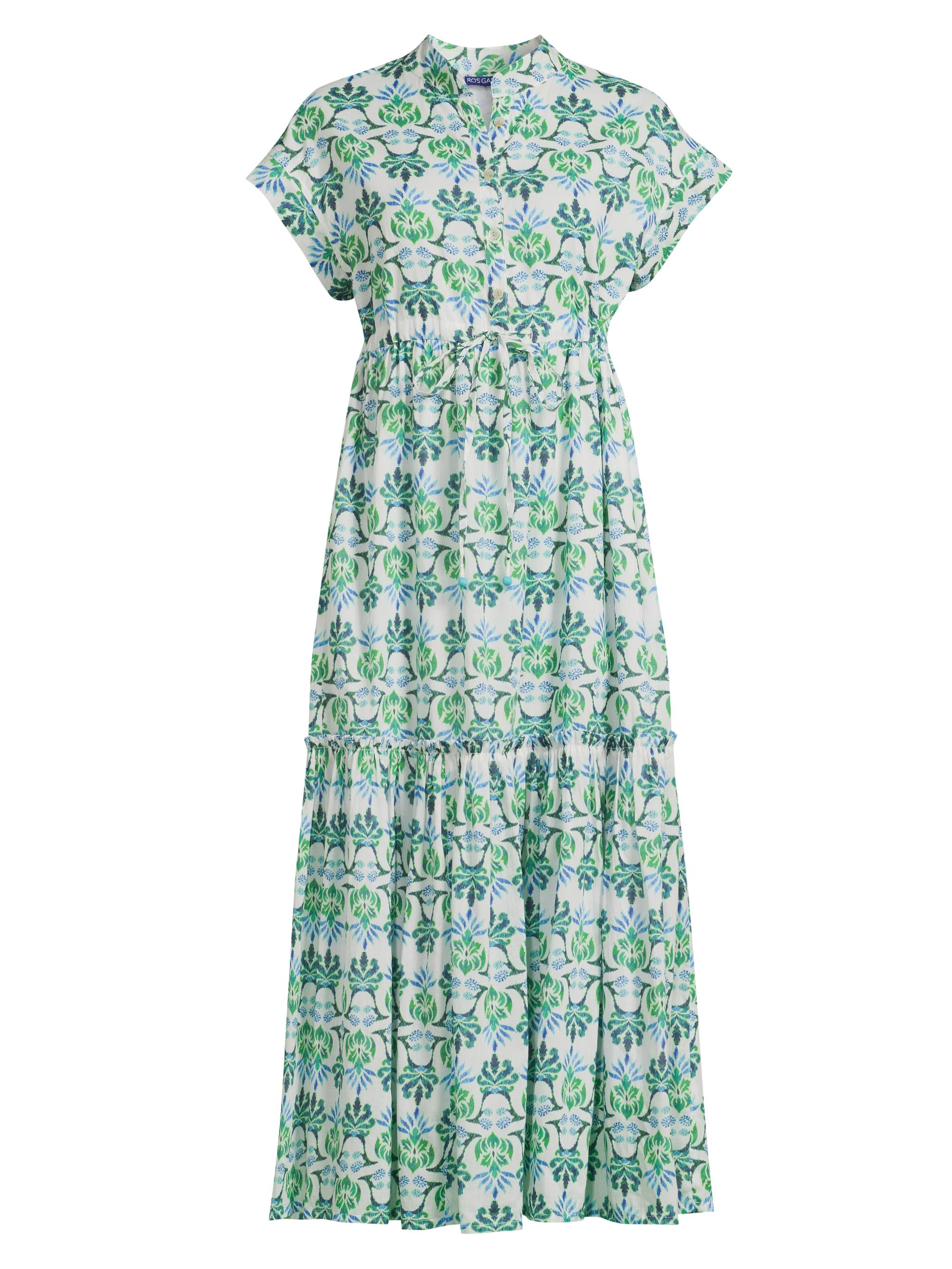 Ro's Garden Women's Mumi Printed Cotton Midi-Dress - Green Teresina