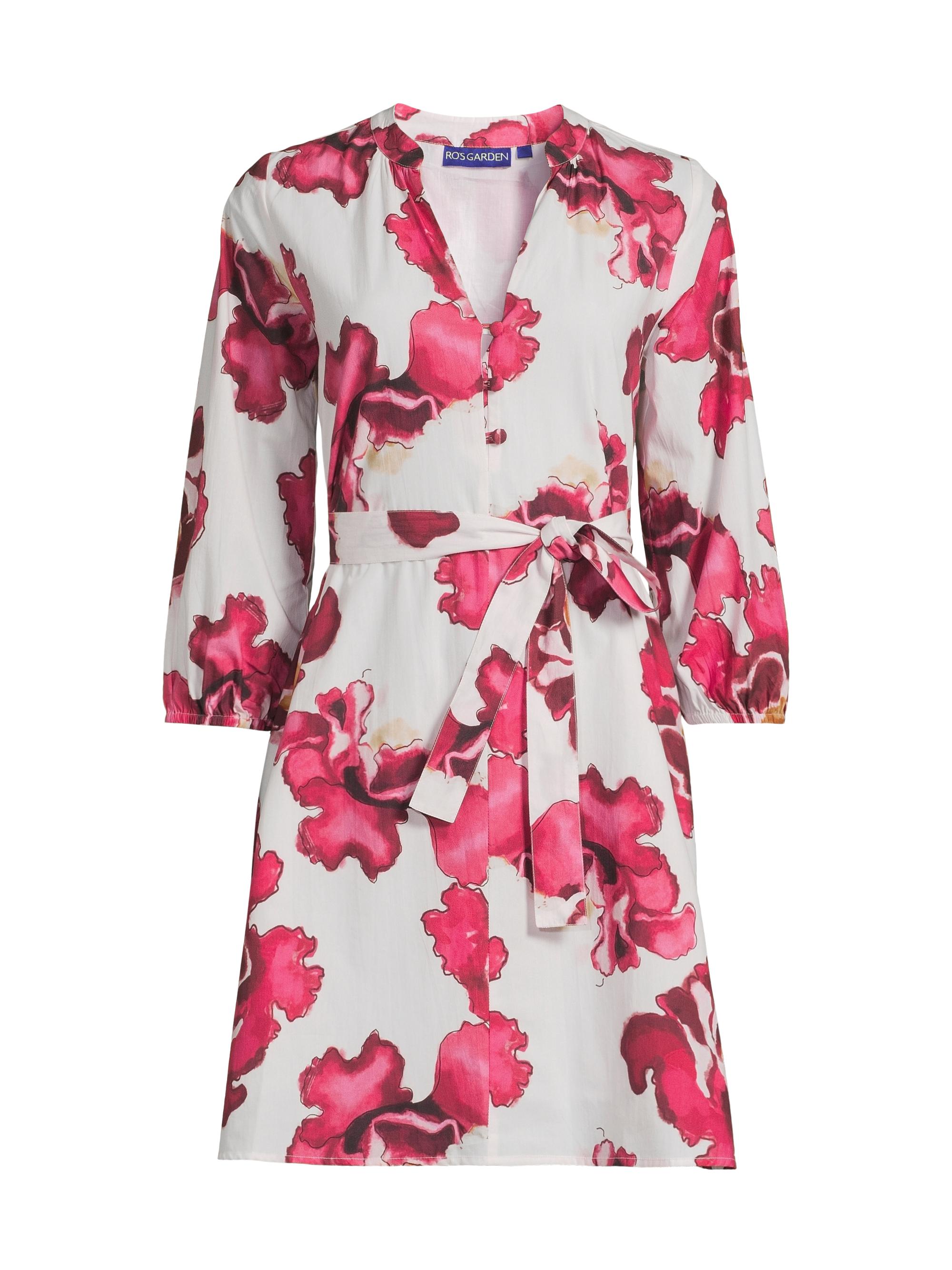 Ro's Garden Women's CC Cooper Floral Cotton Minidress - Pink Nacar