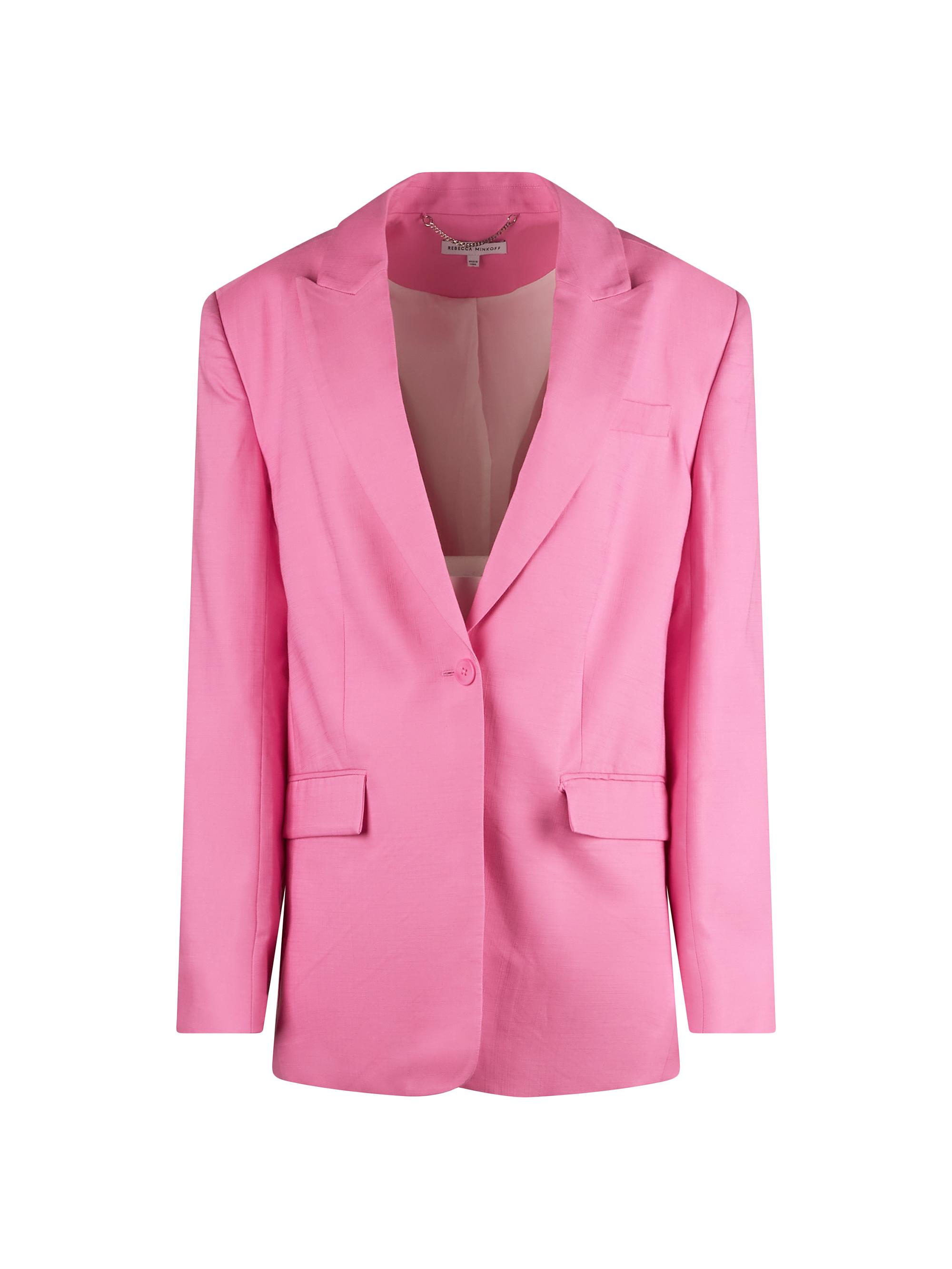 Rebecca Minkoff Women's Sam Single-Breasted Oversized Blazer - Ultra Pink