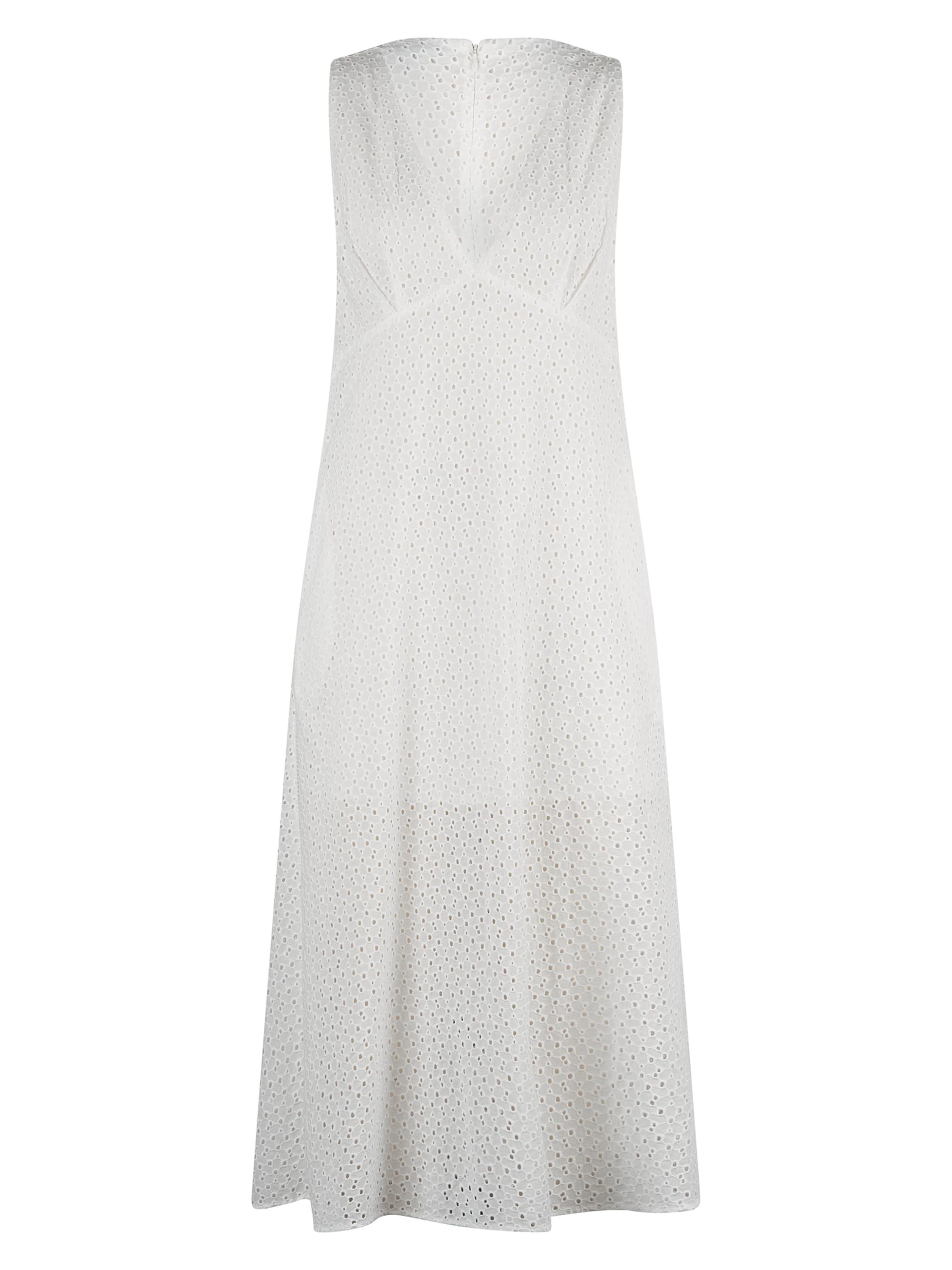 Rebecca Minkoff Women's Naya Eyelet Cotton Sleeveless Midi-Dress - Bright White