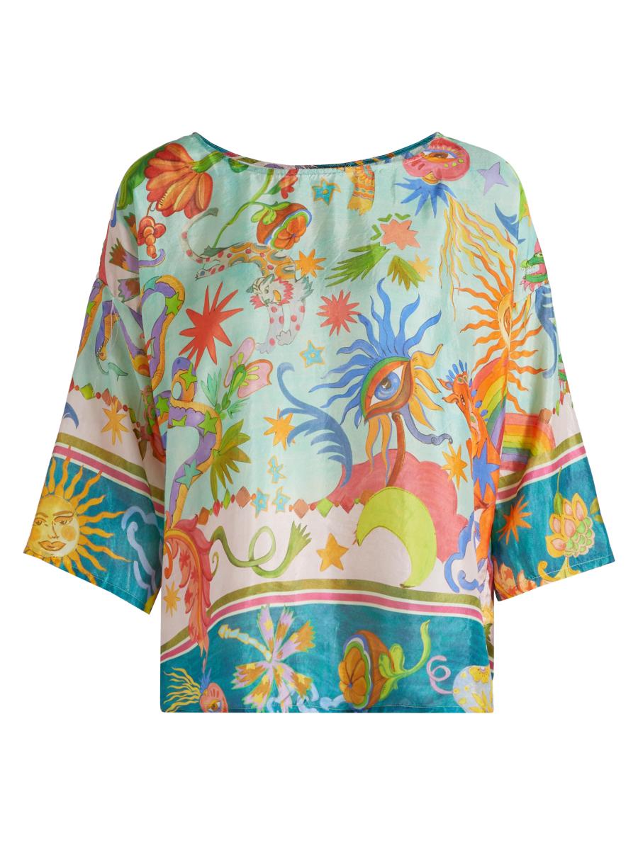 Johnny&#39;s - aya Buy Aztec Flower Modern Zip Up Hoodie | Johnny Was