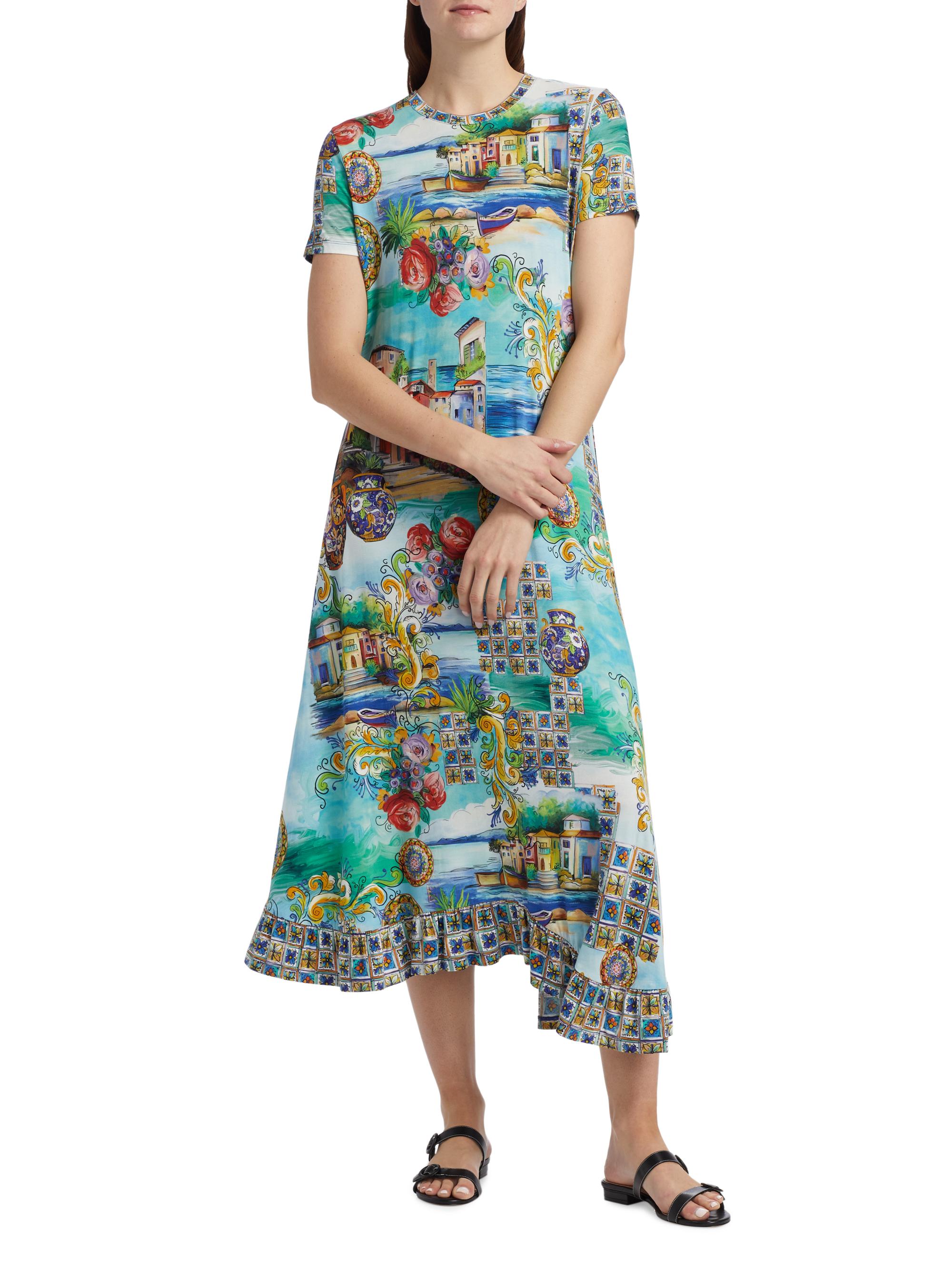 Johnny Was The Janie Favorite Asymmetric-Hem Midi-Dress | Saks