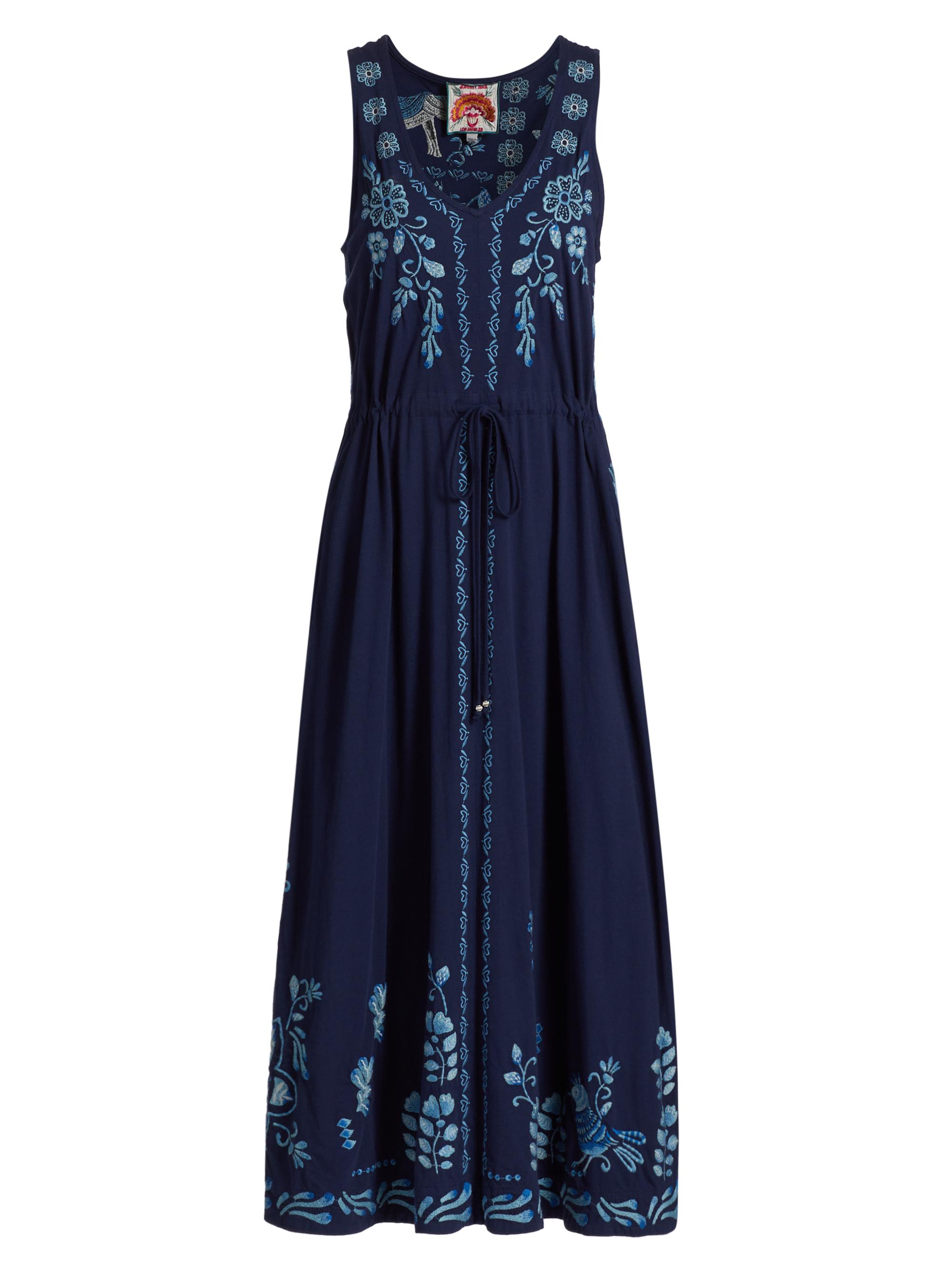 Johnny Was Women's Yadira Cotton Drawstring Midi-Dress - Blue Night