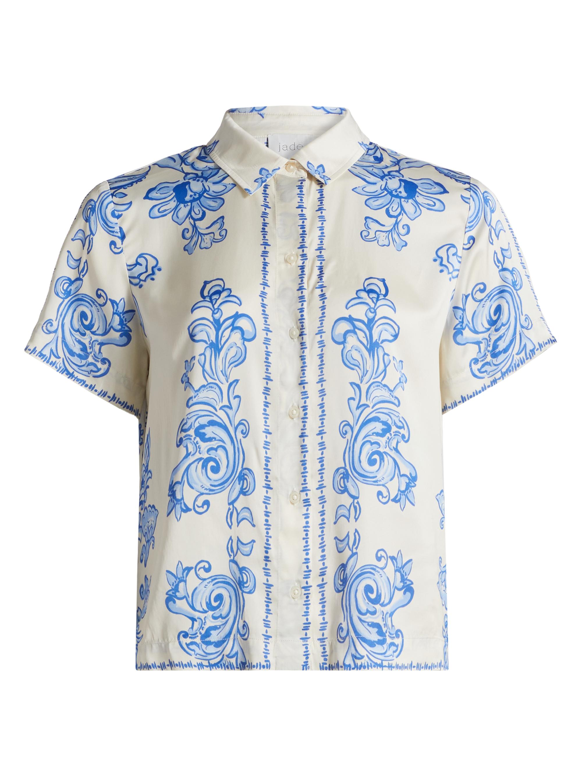 Johnny Was Women's Ariana Abstract Floral Print Shirt - Alisha